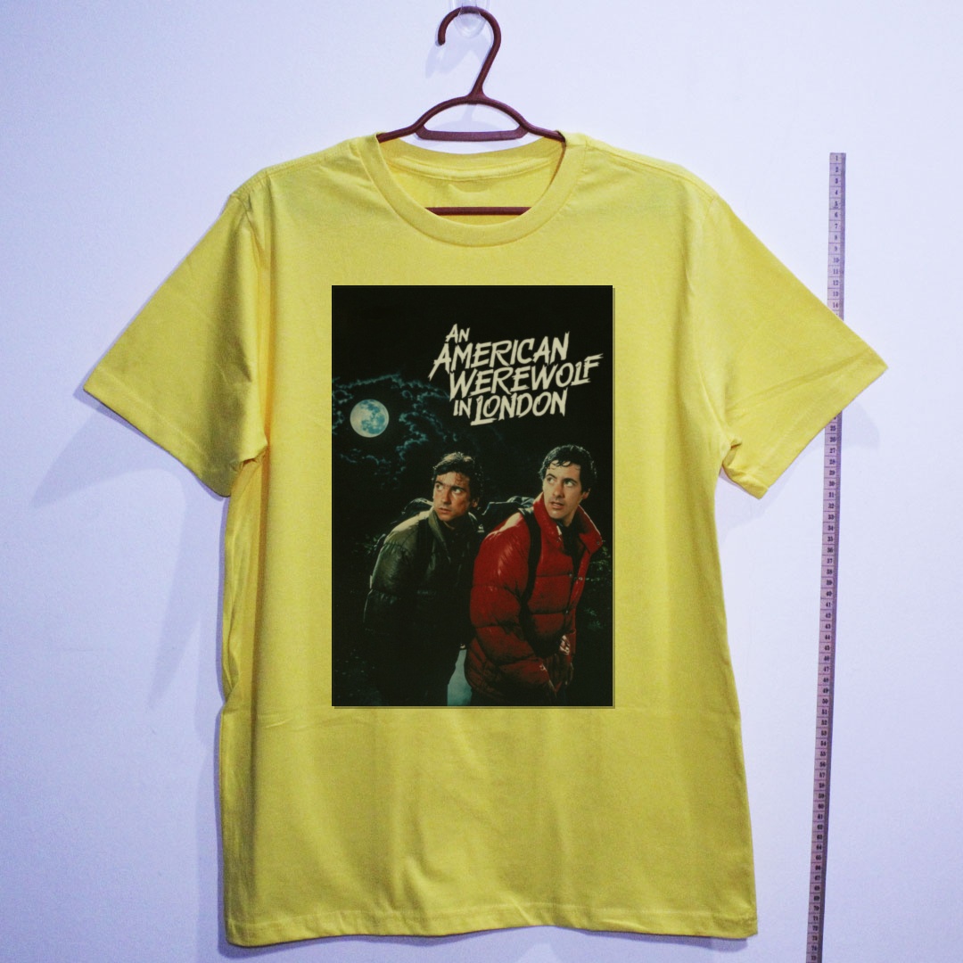 Camiseta_algodao_amarelo_camarada_do_alem_-_An_American_Werewolf_in_London_Um_lobisomem_americano_em_Londres | An American Werewolf in London (Um lobisomem americano em Londres)