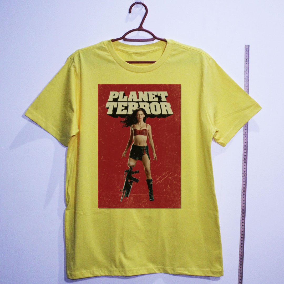 Camiseta_algodao_amarelo_camarada_do_alem_-_Planet_Terror_Planeta_terror | Planet Terror (Planeta terror)