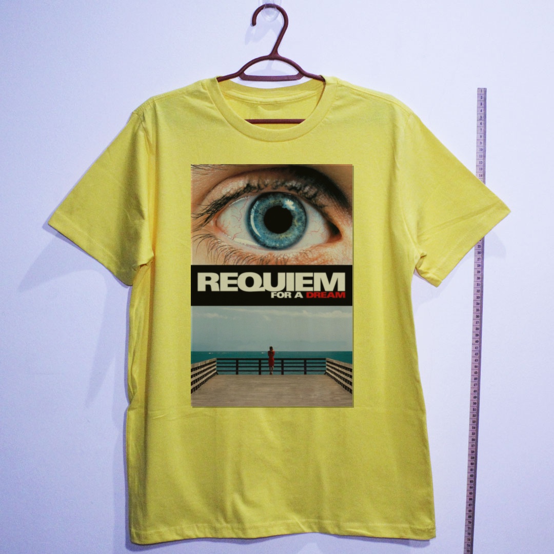 Camiseta_algodao_amarelo_camarada_do_alem_-_Requiem_for_a_Dream_Requiem_para_um_sonho | Requiem for a Dream (Réquiem para um sonho)