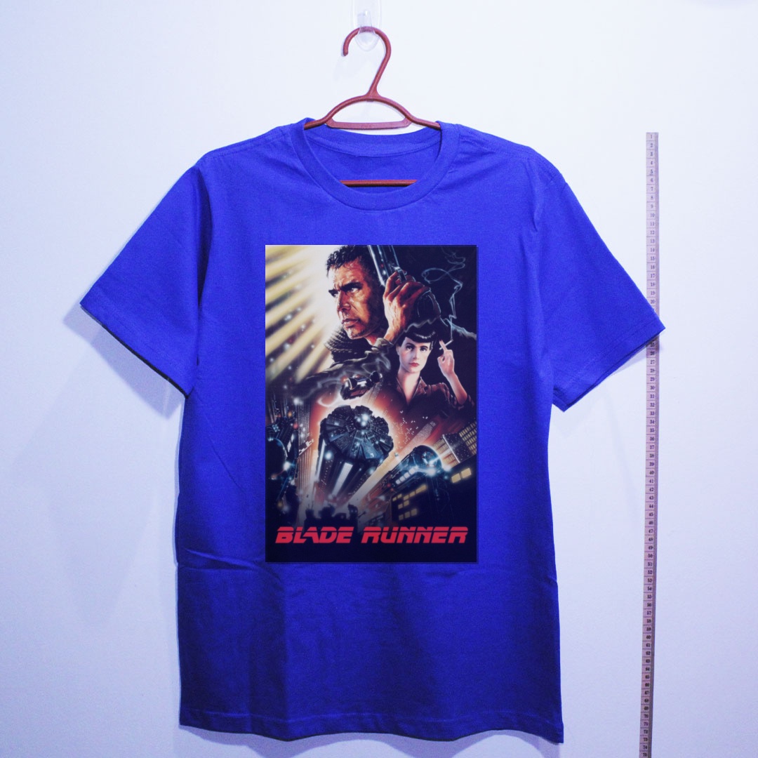 Camiseta_algodao_azul_camarada_do_alem_-_Blade_Runner_Blade_Runner_-_o_cacador_de_androides | Blade Runner (Blade Runner - o cacador de androides)