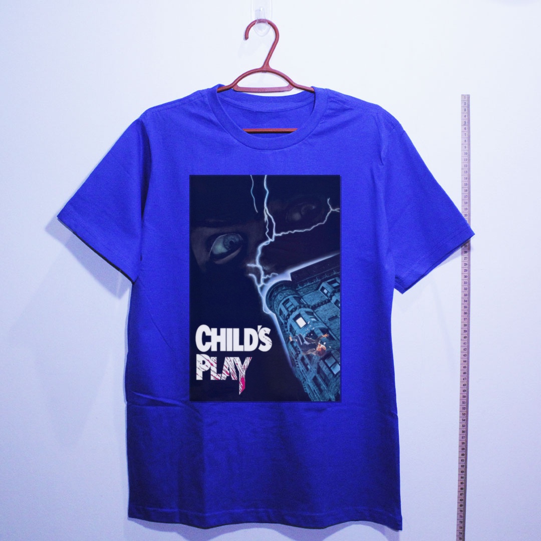 Camiseta_algodao_azul_camarada_do_alem_-_Childs_Play_Brinquedo_assassino | Childs Play (Brinquedo assassino)