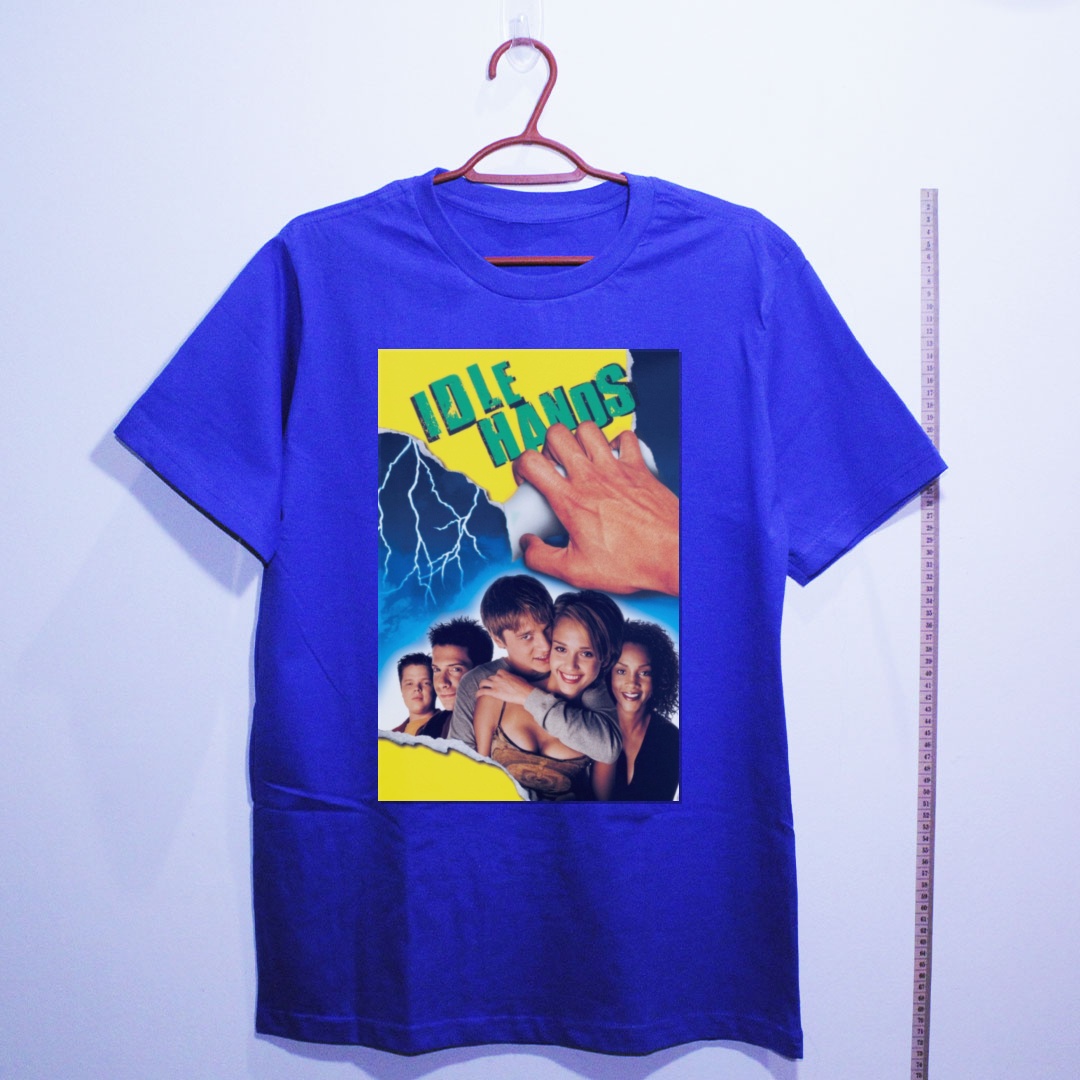Camiseta_algodao_azul_camarada_do_alem_-_Idle_Hands_Maos_diabolicas | Idle Hands (Mãos diabólicas)