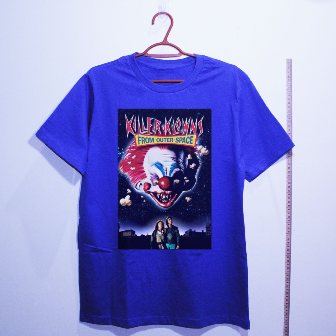 Camiseta_algodao_azul_camarada_do_alem_-_Killer_Klowns_from_Outer_Space_Palhacos_assassinos_do_espaco_sideral | Killer Klowns from Outer Space (Palhaços assassinos do espaço sideral)
