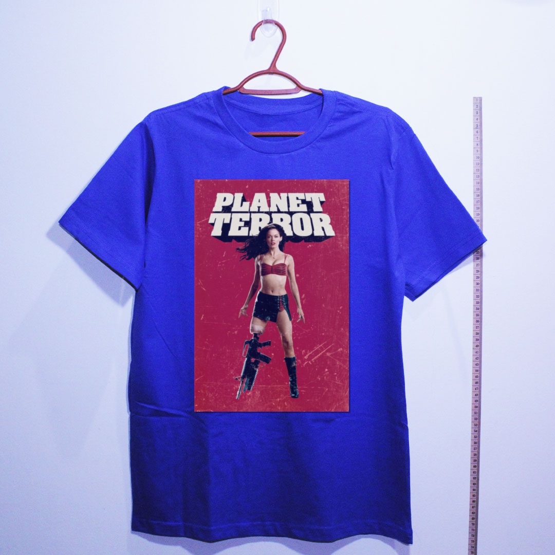 Camiseta_algodao_azul_camarada_do_alem_-_Planet_Terror_Planeta_terror | Planet Terror (Planeta terror)