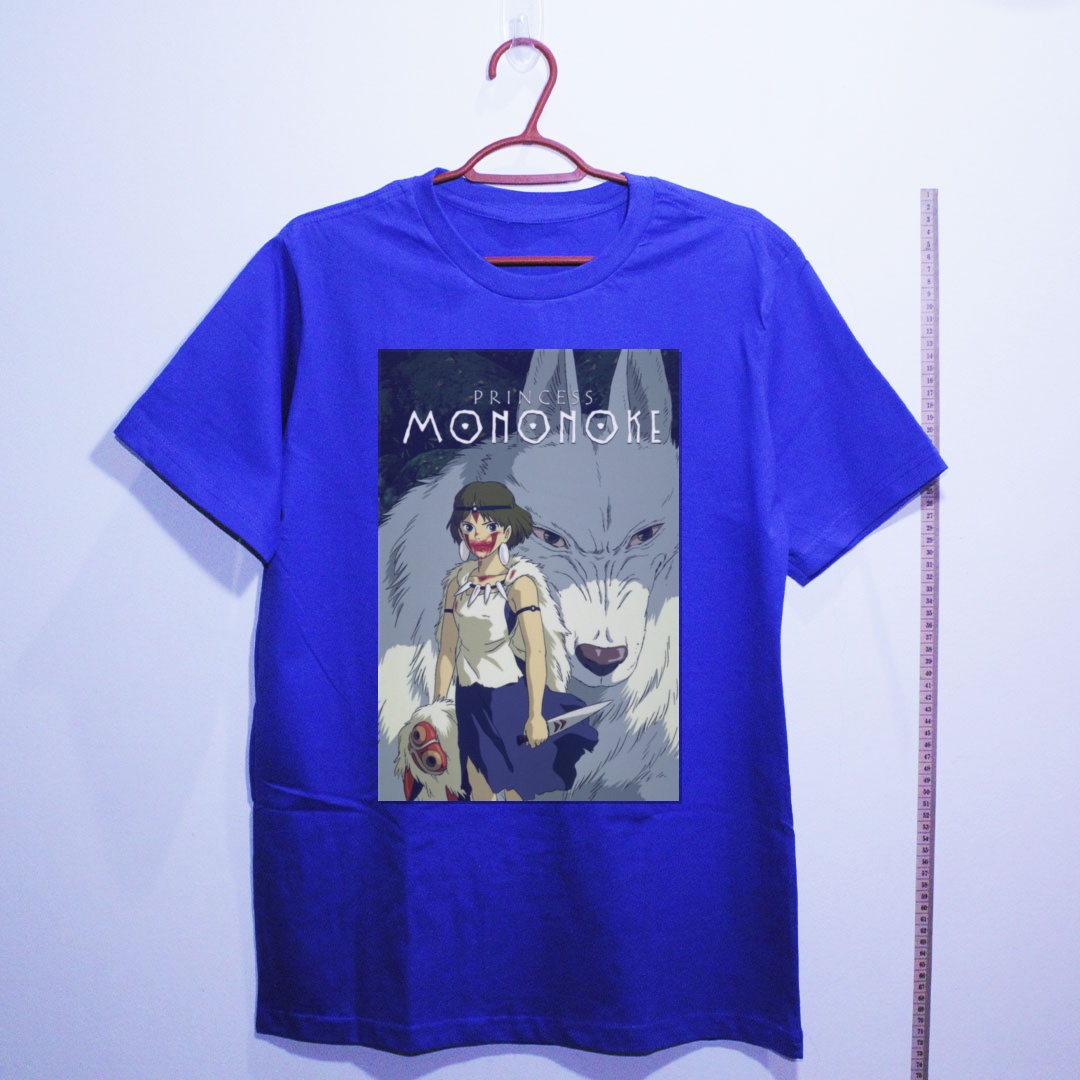 Camiseta_algodao_azul_camarada_do_alem_-_Princess_Mononoke_Princesa_Mononoke | Princess Mononoke (Princesa Mononoke)