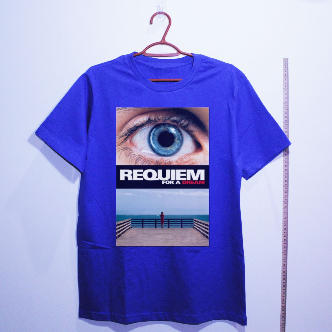 Camiseta_algodao_azul_camarada_do_alem_-_Requiem_for_a_Dream_Requiem_para_um_sonho | Requiem for a Dream (Réquiem para um sonho)