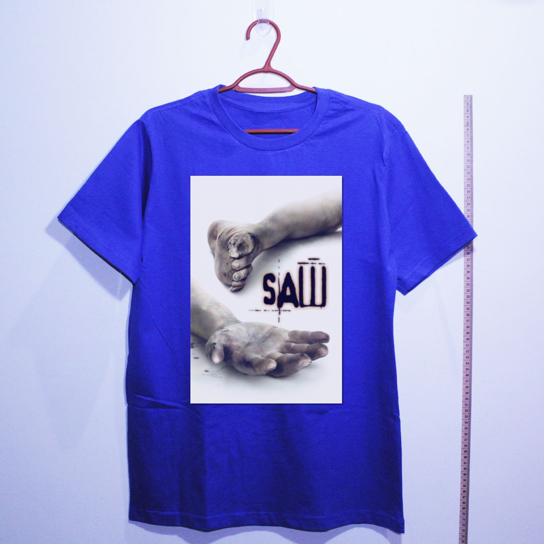 Camiseta_algodao_azul_camarada_do_alem_-_Saw_Jogos_mortais | Saw (Jogos mortais)