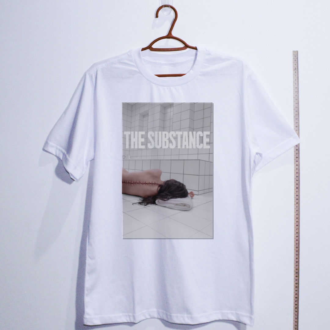 Camiseta_algodao_branco_camarada_do_alem_-_The_Substance_A_substancia | The Substance (A substância)