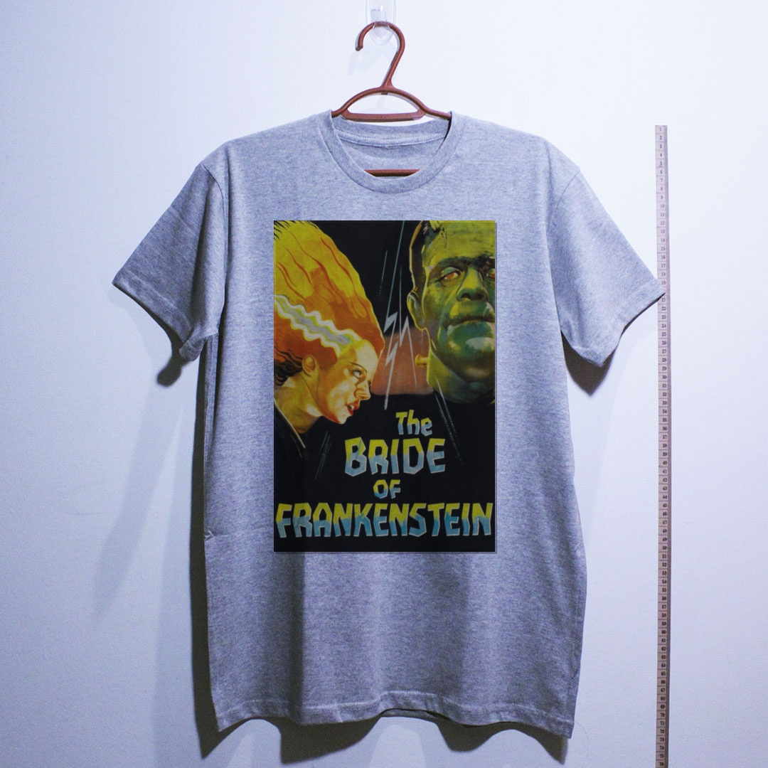 Camiseta_algodao_cinza_claro_camarada_do_alem_-_Bride_of_Frankenstein_A_noiva_de_Frankenstein | Bride of Frankenstein (A noiva de Frankenstein)