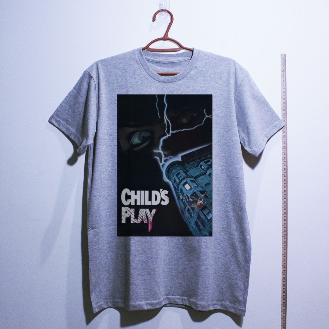 Camiseta_algodao_cinza_claro_camarada_do_alem_-_Childs_Play_Brinquedo_assassino | Childs Play (Brinquedo assassino)