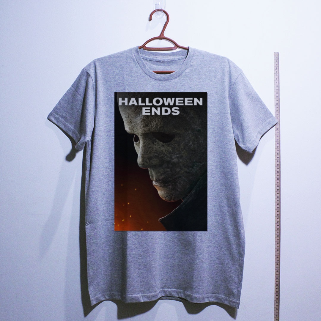 Camiseta_algodao_cinza_claro_camarada_do_alem_-_Halloween_Ends_Halloween_ends_-_o_final | Halloween Ends (Halloween ends - o final)