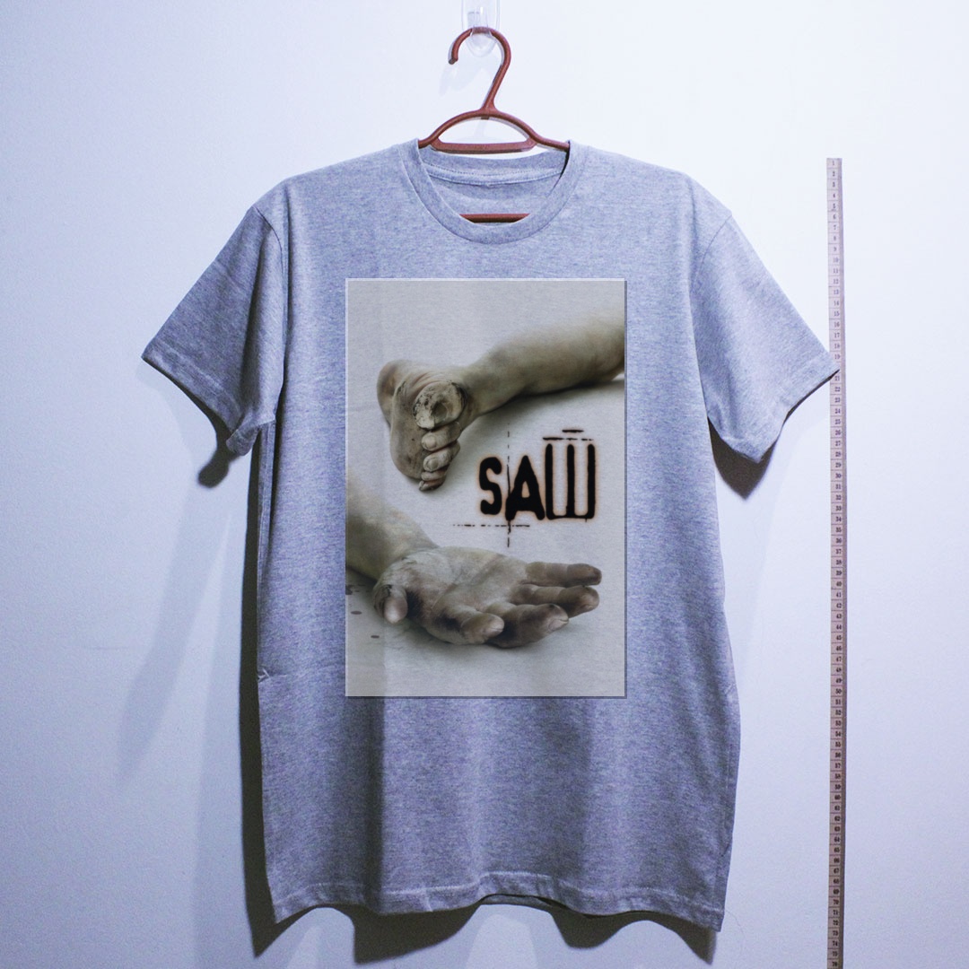 Camiseta_algodao_cinza_claro_camarada_do_alem_-_Saw_Jogos_mortais | Saw (Jogos mortais)