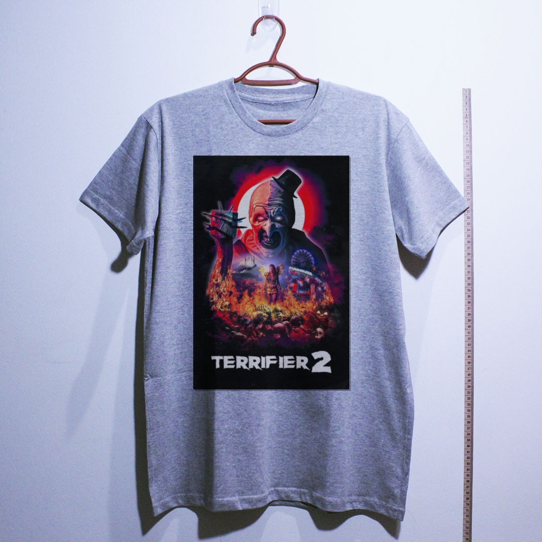 Camiseta_algodao_cinza_claro_camarada_do_alem_-_Terrifier_2 | Terrifier 2