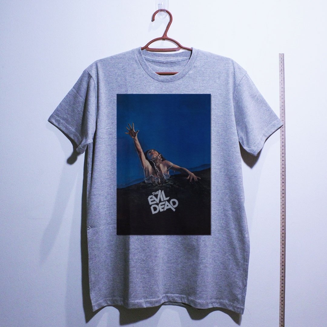 Camiseta_algodao_cinza_claro_camarada_do_alem_-_The_Evil_Dead_Uma_noite_alucinante_-_a_morte_do_demonio | The Evil Dead (Uma noite alucinante - a morte do demônio)