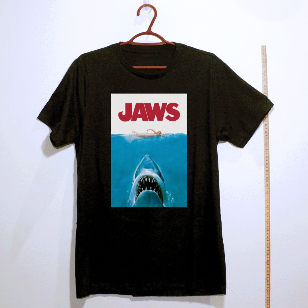 Camiseta_algodao_preto_camarada_do_alem_-_Jaws_Tubarao | Jaws (Tubarão)