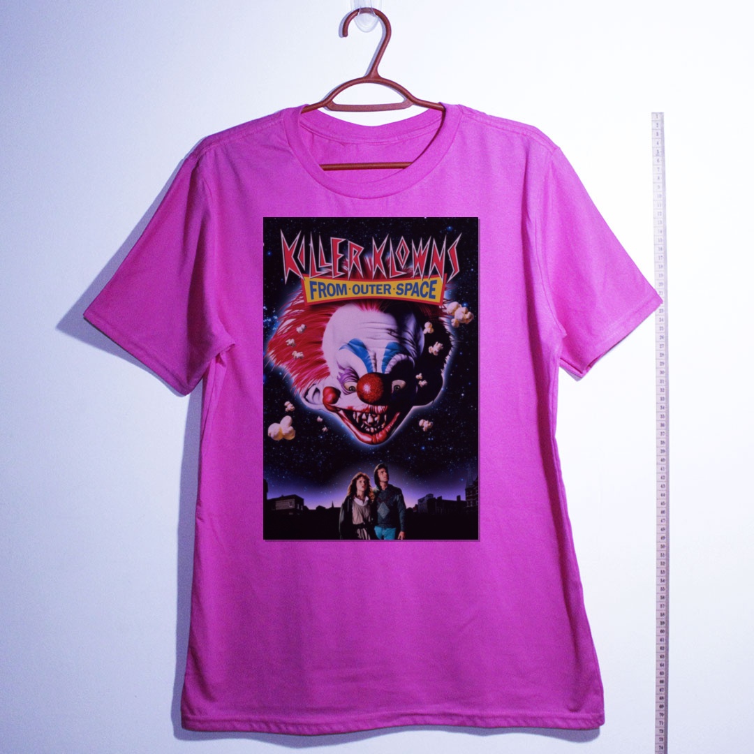 Camiseta_algodao_rosa_camarada_do_alem_-_Killer_Klowns_from_Outer_Space_Palhacos_assassinos_do_espaco_sideral | Killer Klowns from Outer Space (Palhaços assassinos do espaço sideral)