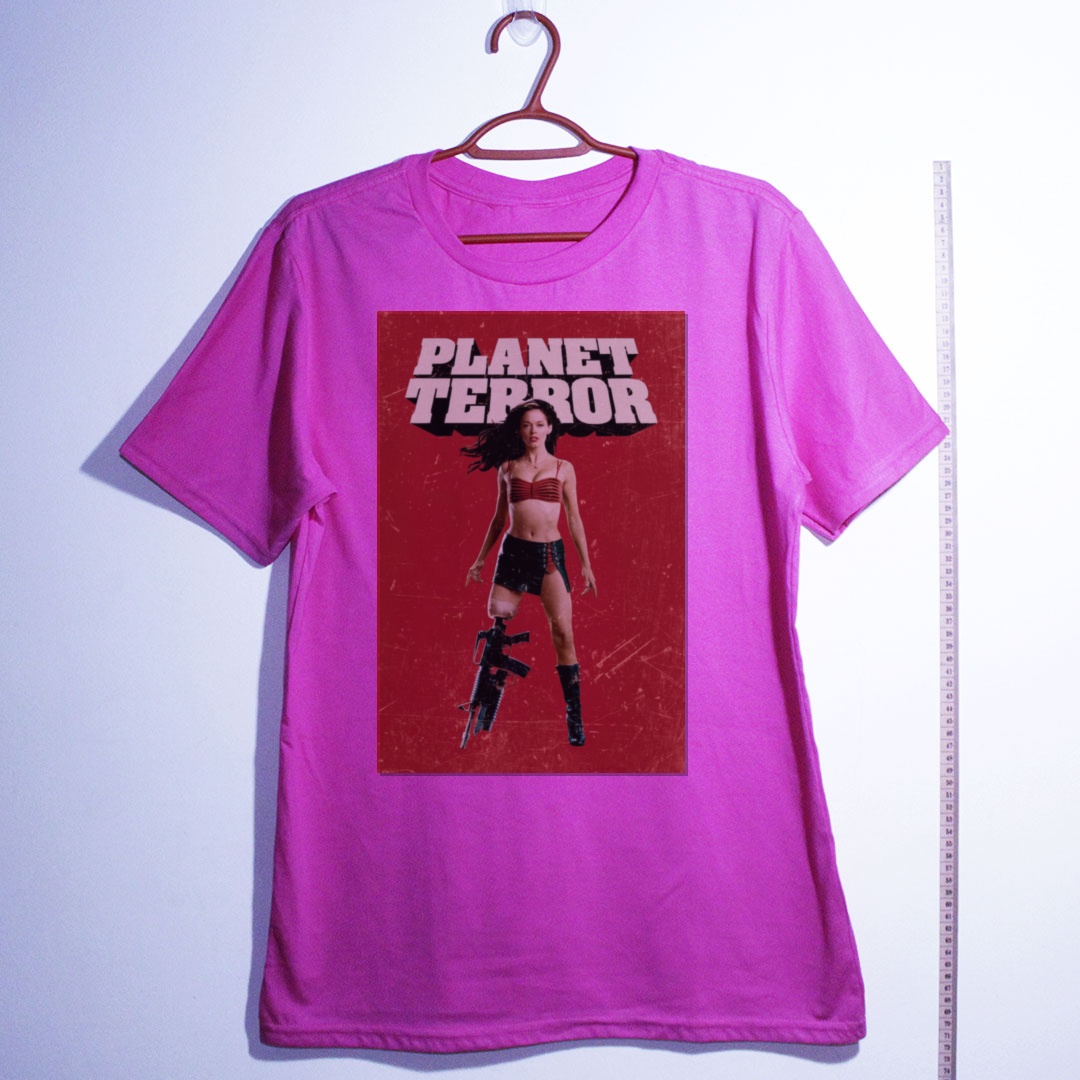 Camiseta_algodao_rosa_camarada_do_alem_-_Planet_Terror_Planeta_terror | Planet Terror (Planeta terror)