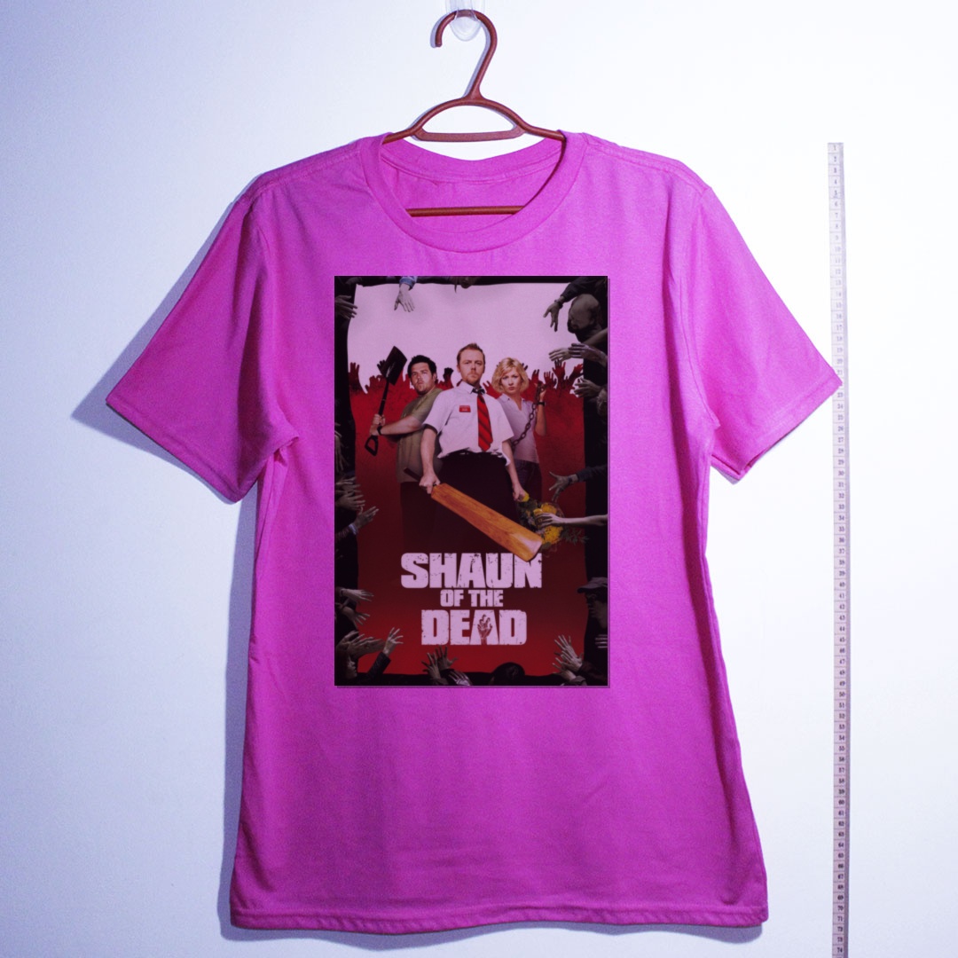 Camiseta_algodao_rosa_camarada_do_alem_-_Shaun_of_the_Dead_Todo_mundo_quase_morto | Shaun of the Dead (Todo mundo quase morto)