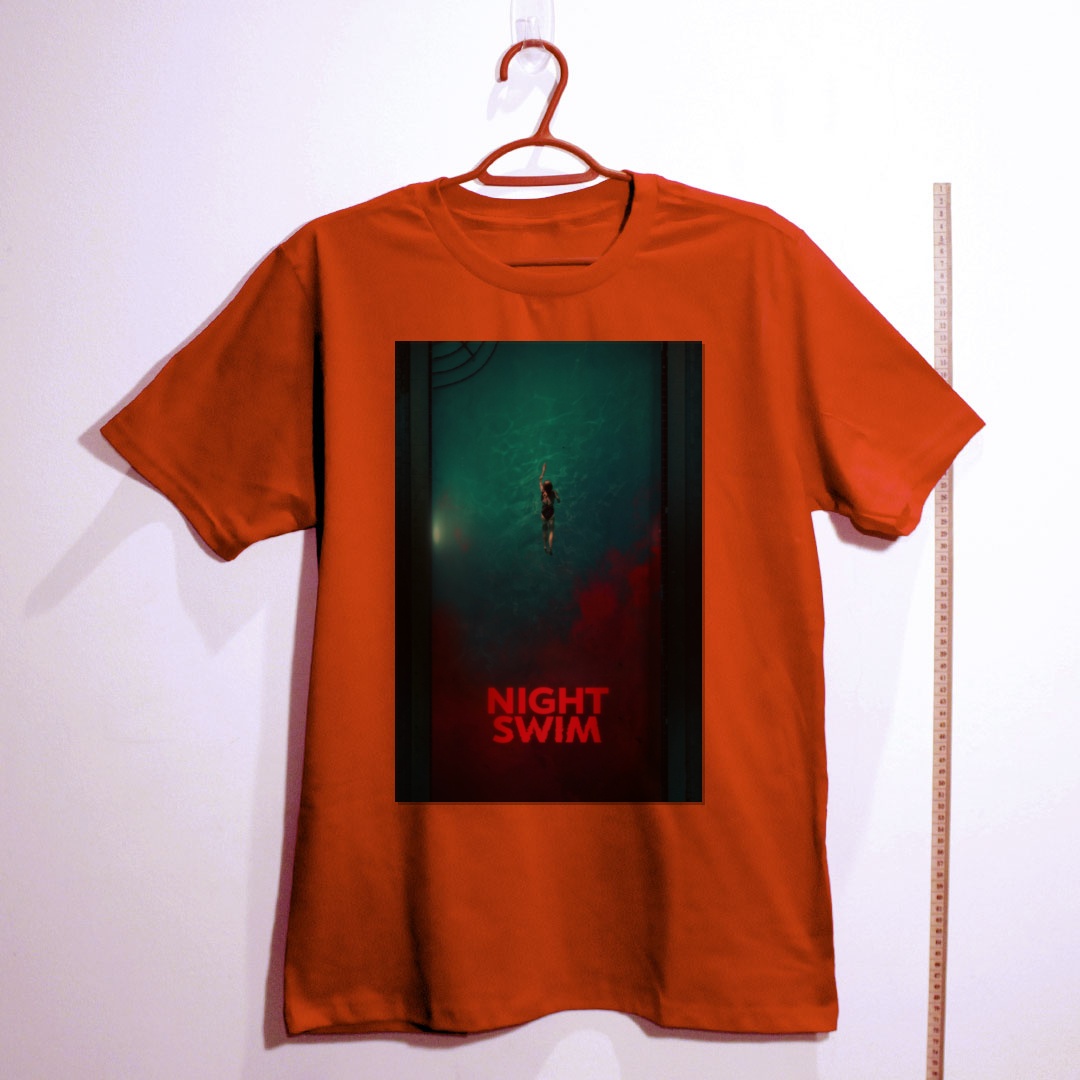 Camiseta_algodao_vermelho_camarada_do_alem_-_Night_Swim_A_piscina | Night Swim (A piscina)