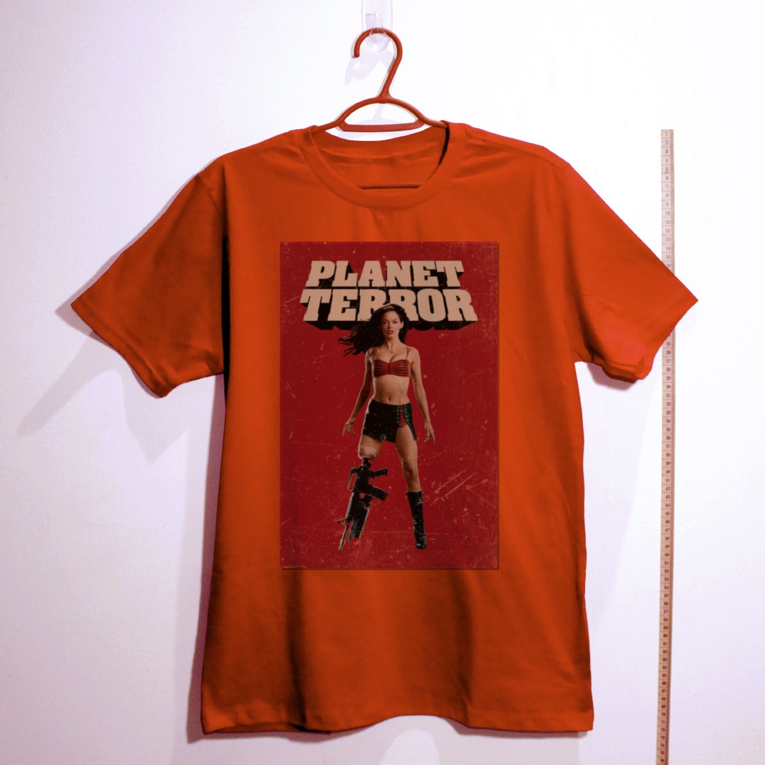 Camiseta_algodao_vermelho_camarada_do_alem_-_Planet_Terror_Planeta_terror | Planet Terror (Planeta terror)