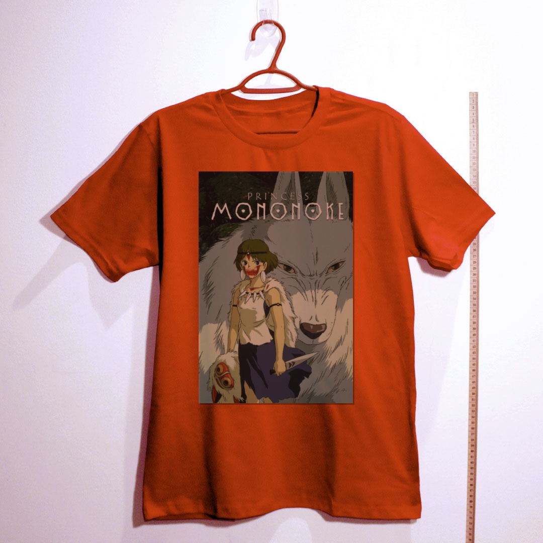 Camiseta_algodao_vermelho_camarada_do_alem_-_Princess_Mononoke_Princesa_Mononoke | Princess Mononoke (Princesa Mononoke)