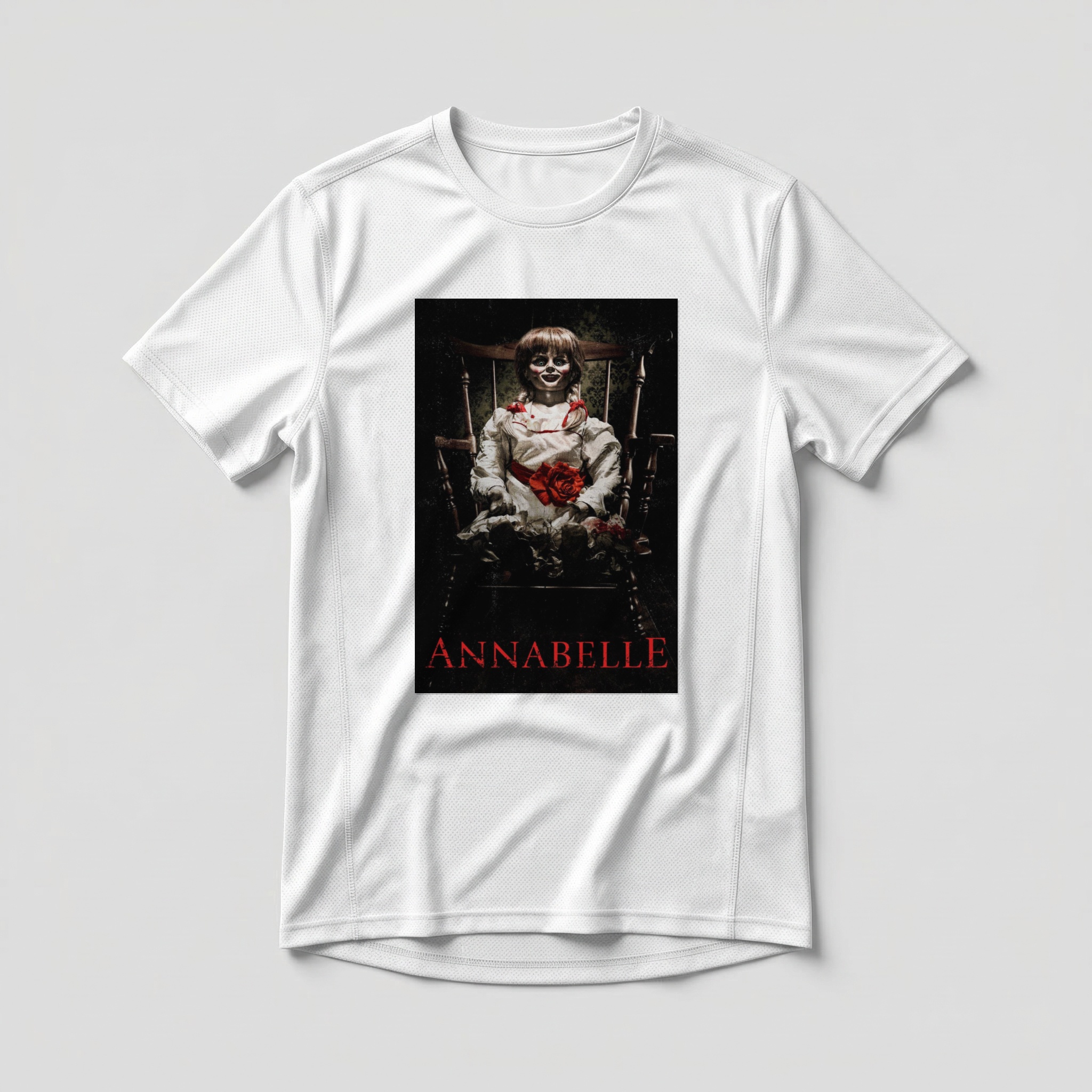 Camiseta_dry_fit_branco_camarada_do_alem_-_Annabelle | Annabelle