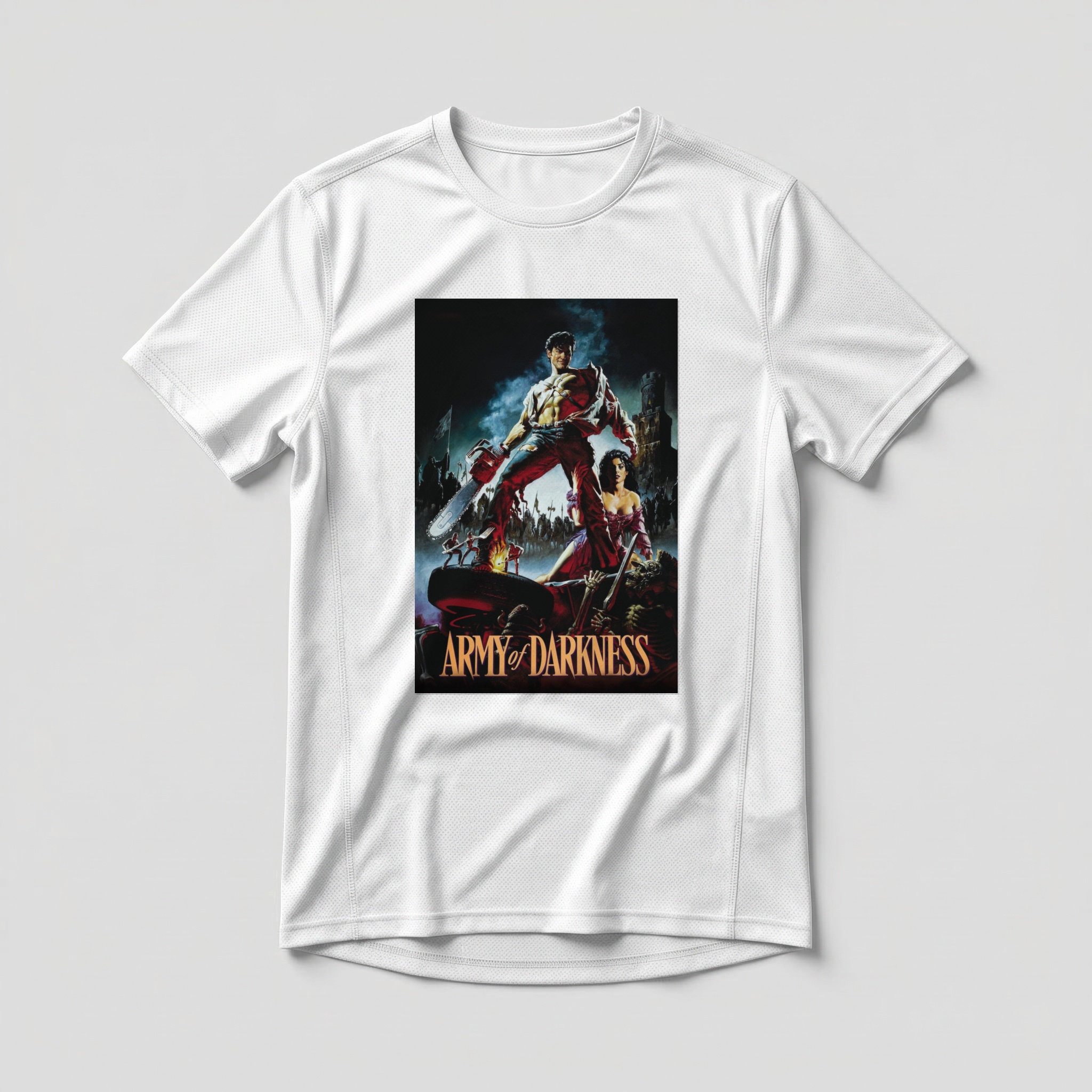 Camiseta_dry_fit_branco_camarada_do_alem_-_Army_of_Darkness_Uma_noite_alucinante_3 | Army of Darkness (Uma noite alucinante 3)