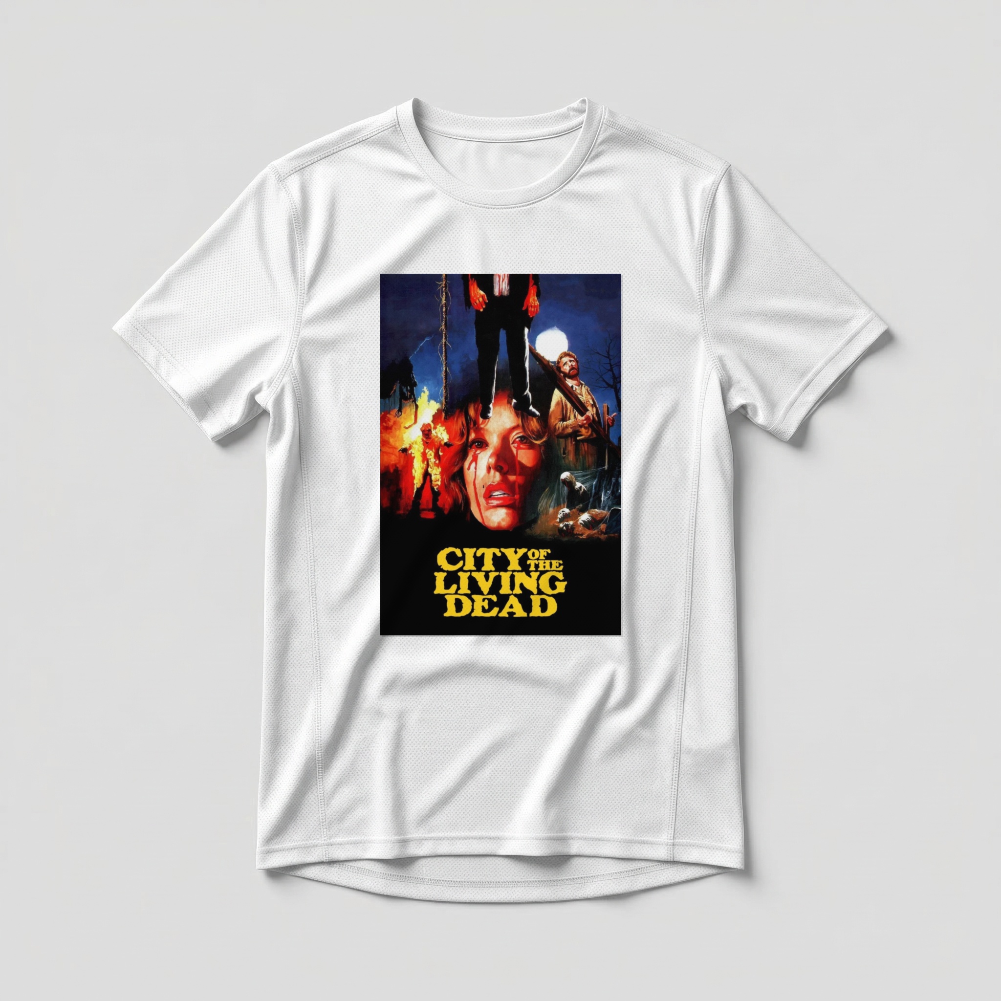 Camiseta_dry_fit_branco_camarada_do_alem_-_City_of_the_Living_Dead_Pavor_na_cidade_dos_zumbis | City of the Living Dead (Pavor na cidade dos zumbis)