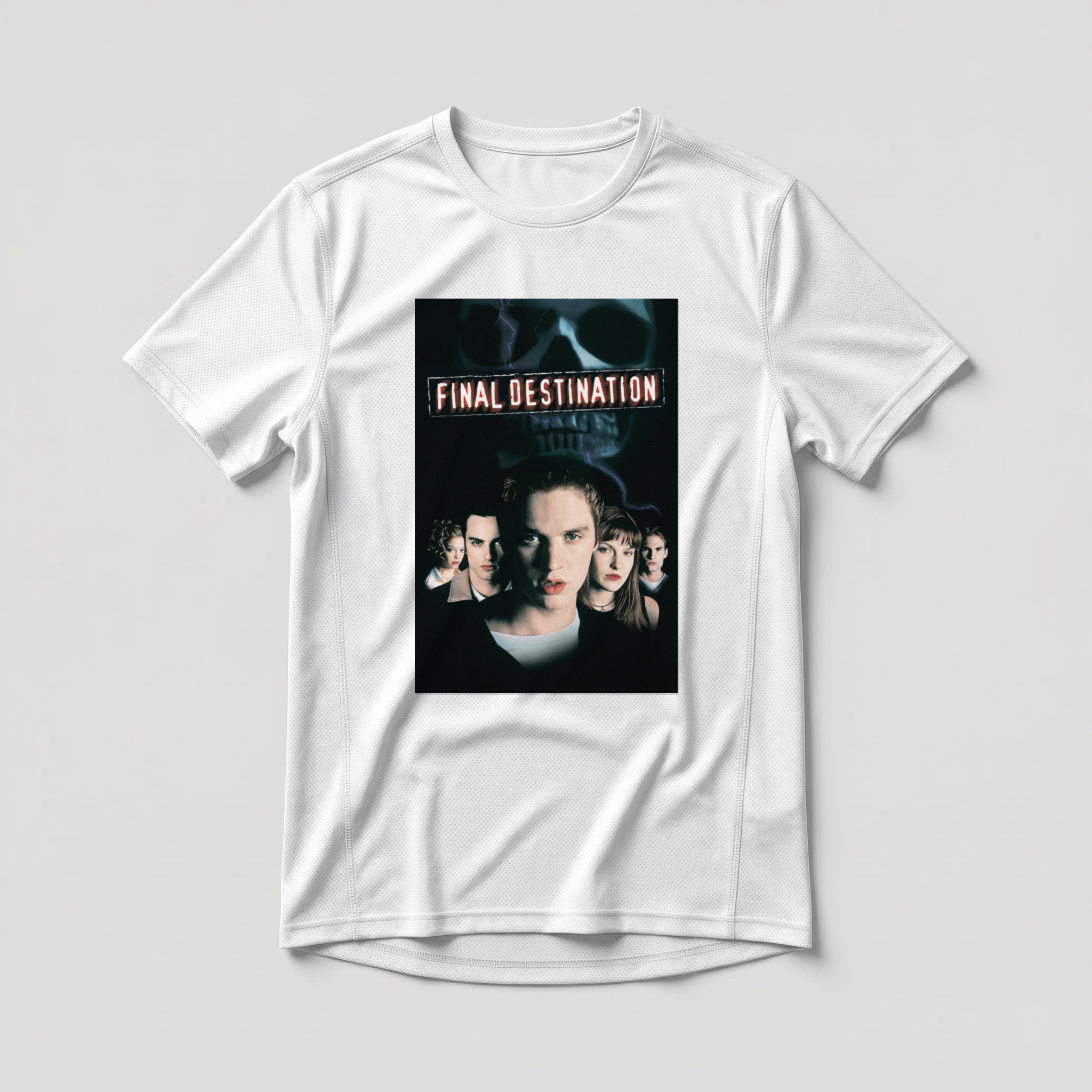 Camiseta_dry_fit_branco_camarada_do_alem_-_Final_Destination_Premonicao | Final Destination (Premonição)