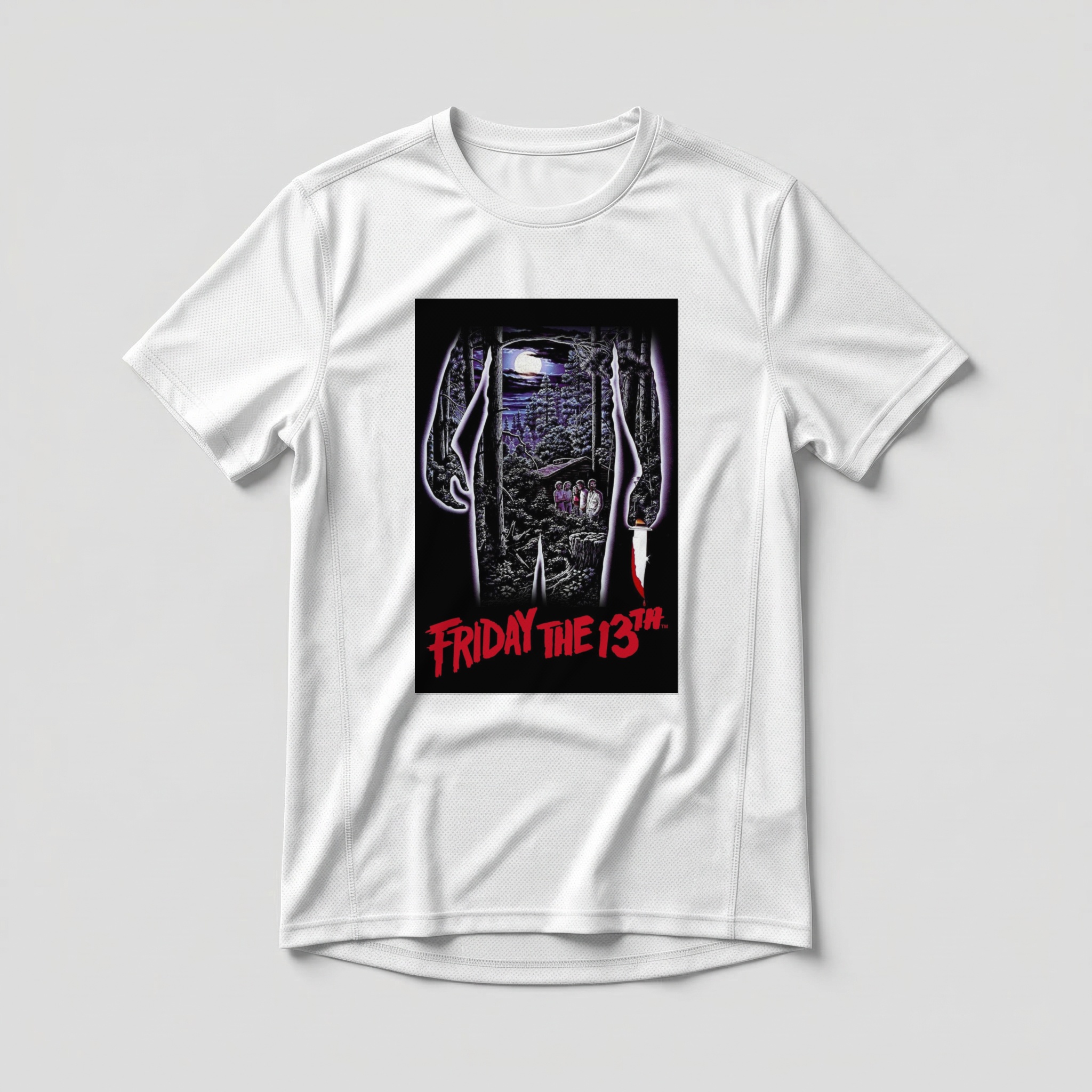 Camiseta_dry_fit_branco_camarada_do_alem_-_Friday_the_13th_Sexta-feira_13 | Friday the 13th (Sexta-feira 13)