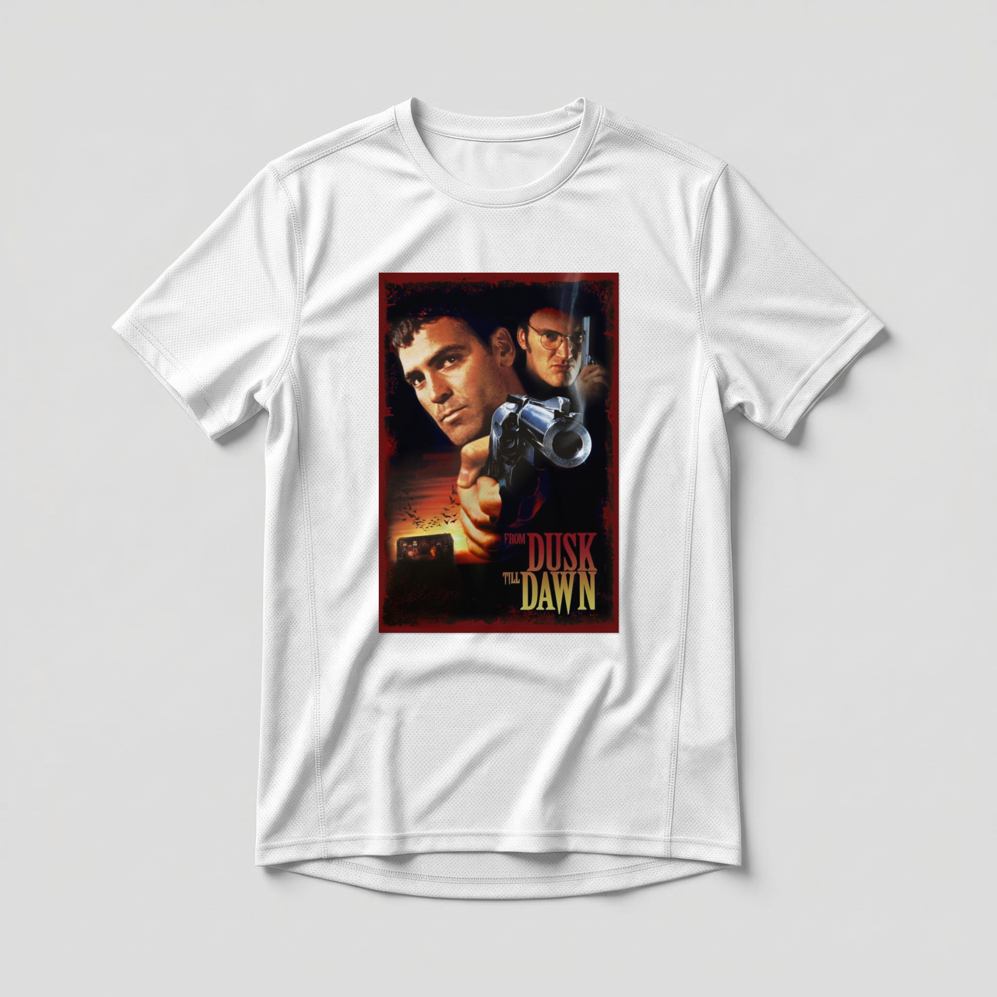 Camiseta_dry_fit_branco_camarada_do_alem_-_From_Dusk_Till_Dawn_Um_drink_no_inferno | From Dusk Till Dawn (Um drink no inferno)