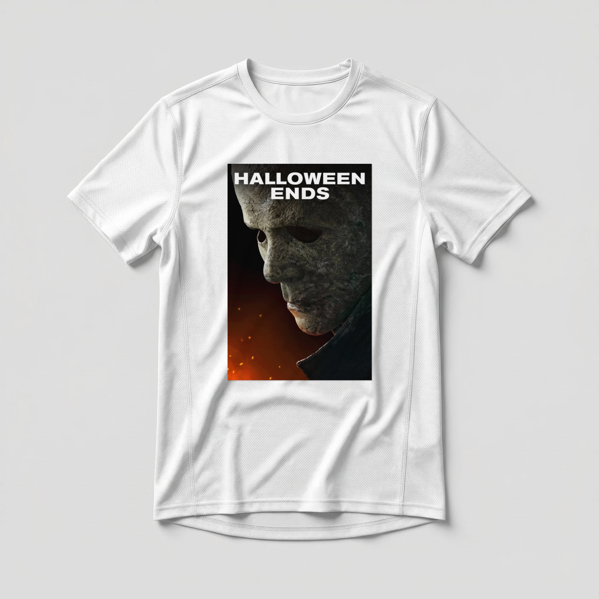 Camiseta_dry_fit_branco_camarada_do_alem_-_Halloween_Ends_Halloween_ends_-_o_final | Halloween Ends (Halloween ends - o final)