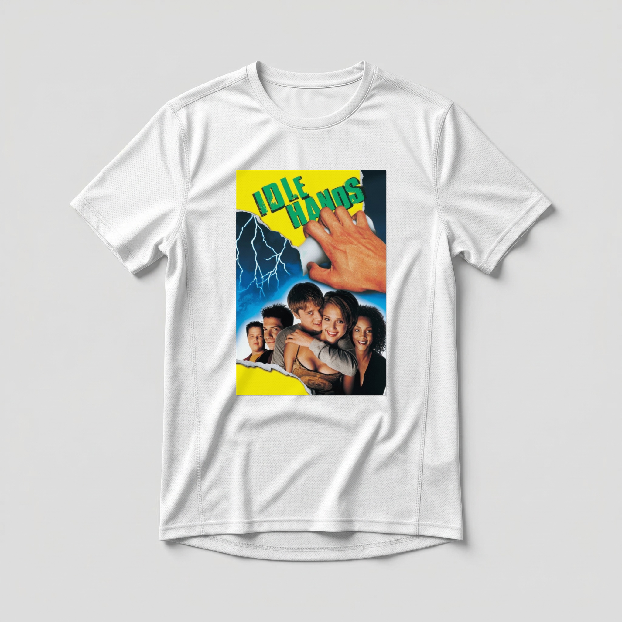 Camiseta_dry_fit_branco_camarada_do_alem_-_Idle_Hands_Maos_diabolicas | Idle Hands (Mãos diabólicas)