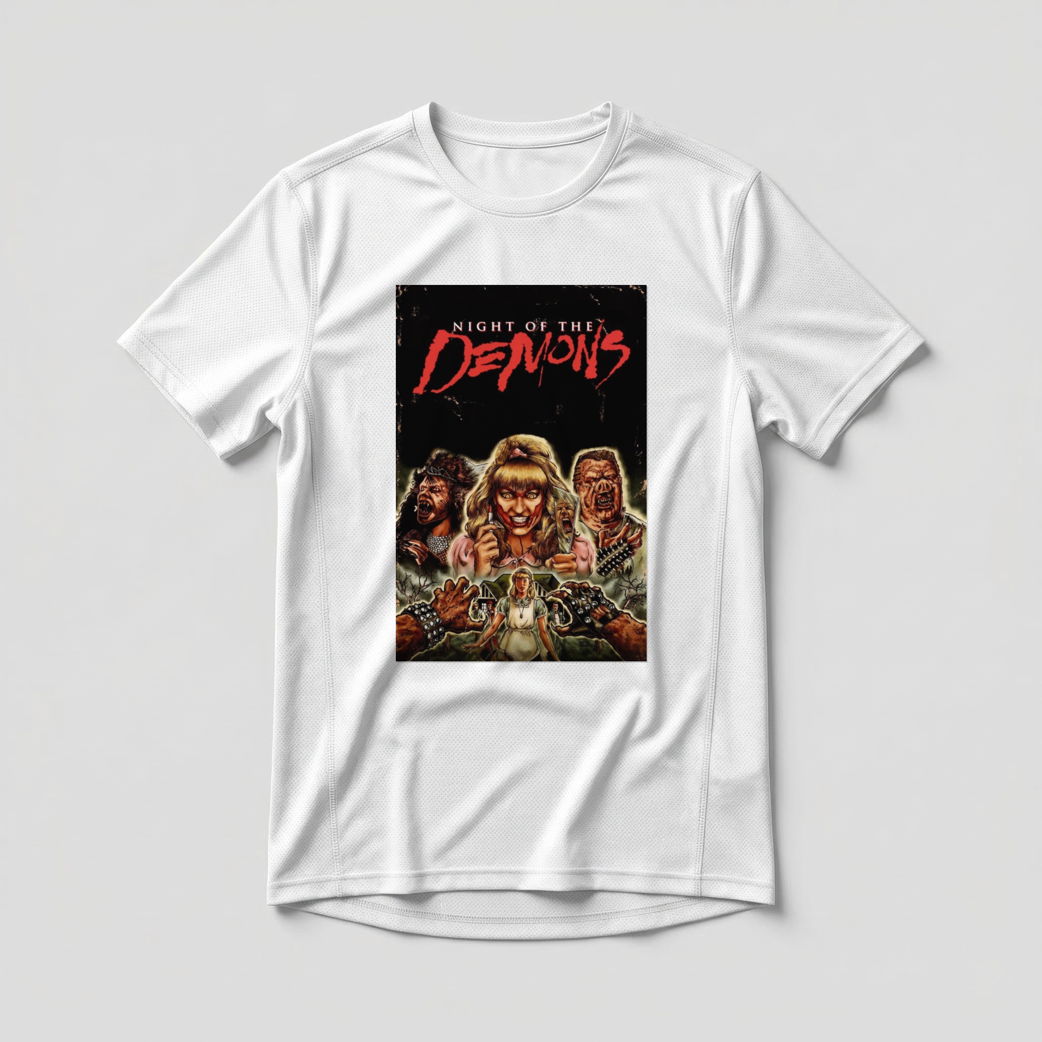Camiseta_dry_fit_branco_camarada_do_alem_-_Night_of_the_Demons_A_noite_dos_demonios | Night of the Demons (A noite dos demônios)
