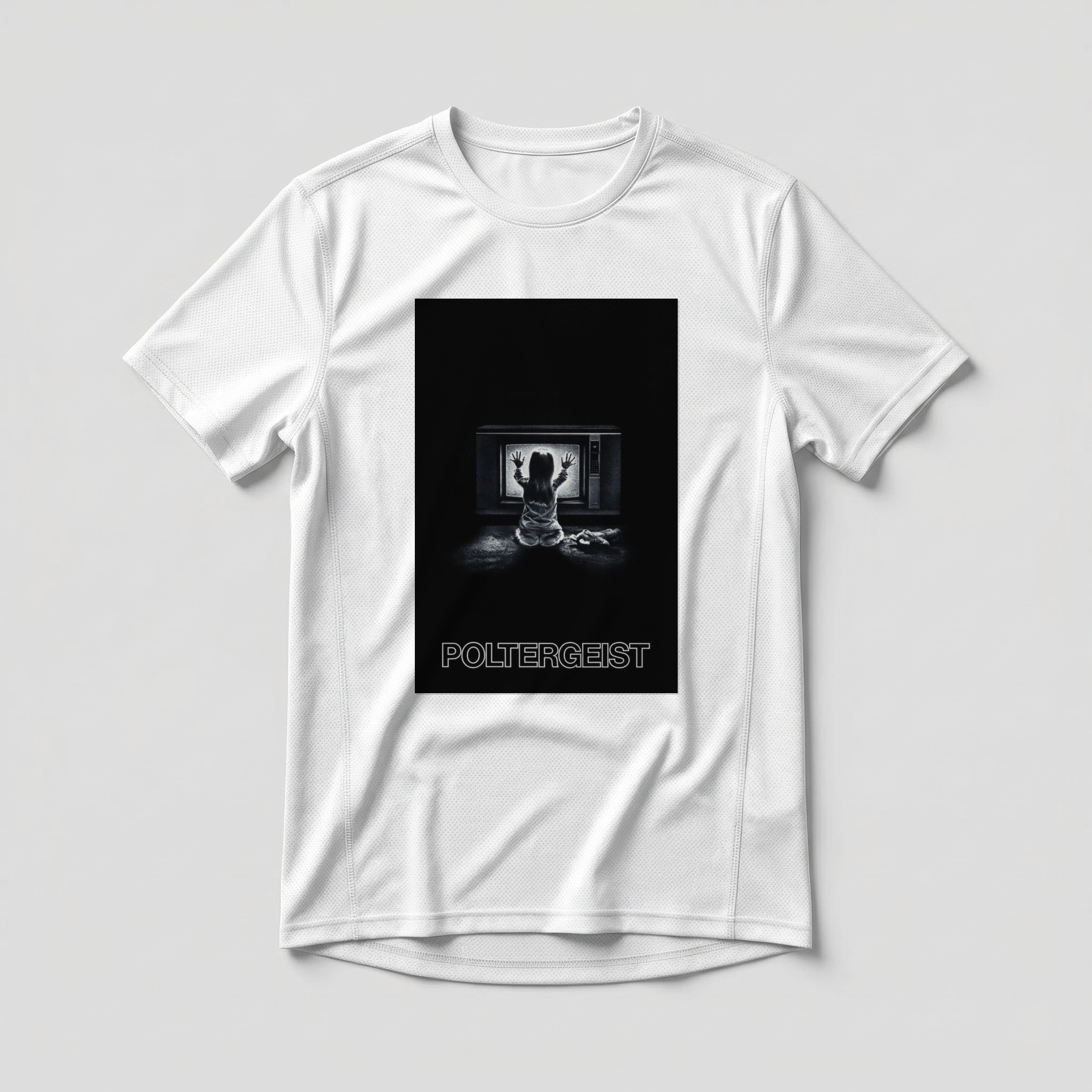 Camiseta_dry_fit_branco_camarada_do_alem_-_Poltergeist_Poltergeist_-_o_fenomeno | Poltergeist (Poltergeist - o fenômeno)