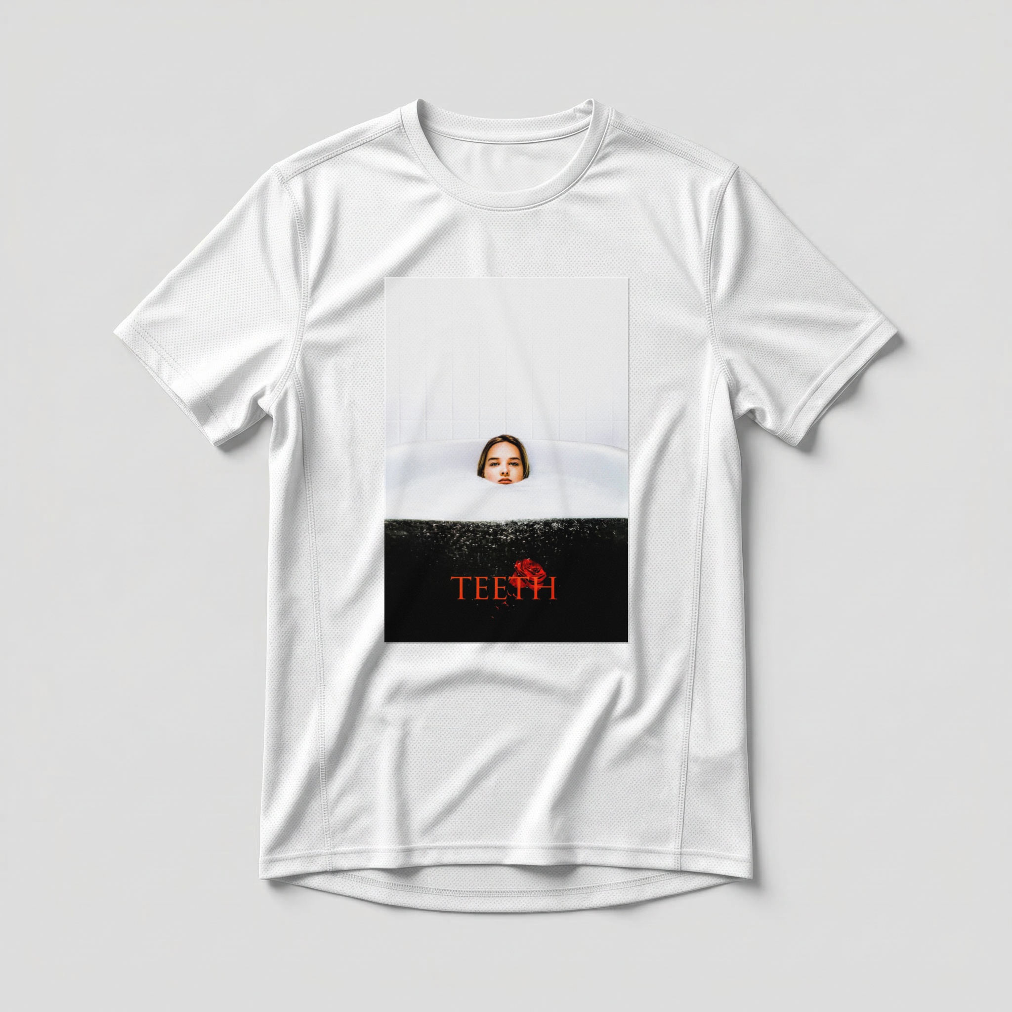 Camiseta_dry_fit_branco_camarada_do_alem_-_Teeth_Teeth_-_o_dente_da_vinganca | Teeth (Teeth - o dente da vingança)