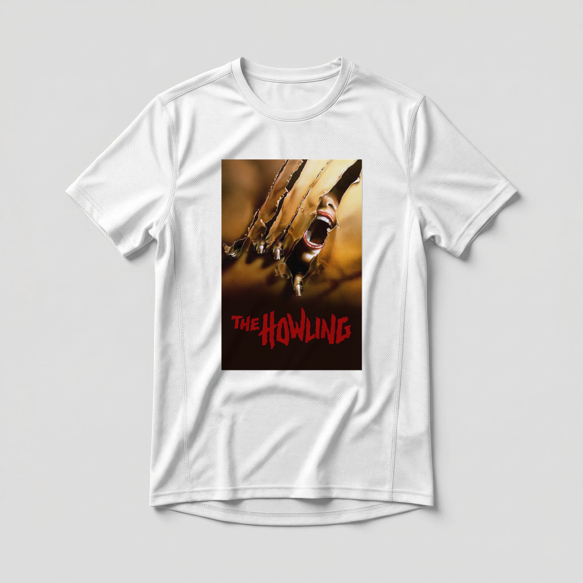 Camiseta_dry_fit_branco_camarada_do_alem_-_The_Howling_Grito_de_horror | The Howling (Grito de horror)