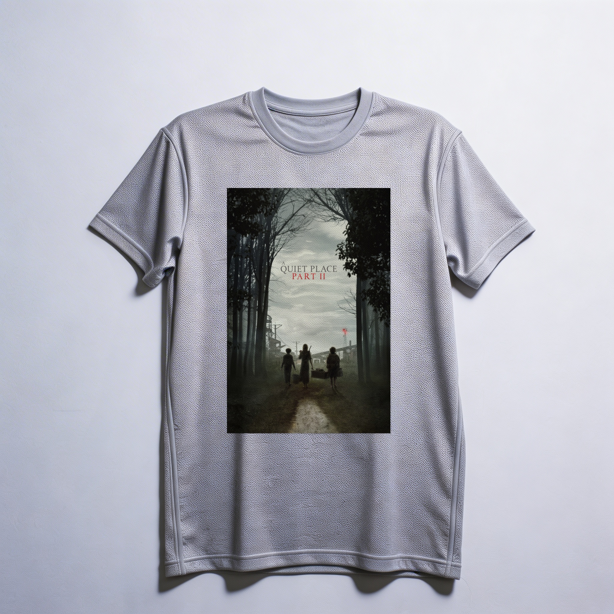 Camiseta_dry_fit_cinza_claro_camarada_do_alem_-_A_Quiet_Place_Part_II_Um_lugar_silencioso_-_parte_II | A Quiet Place Part II (Um lugar silencioso - parte II)