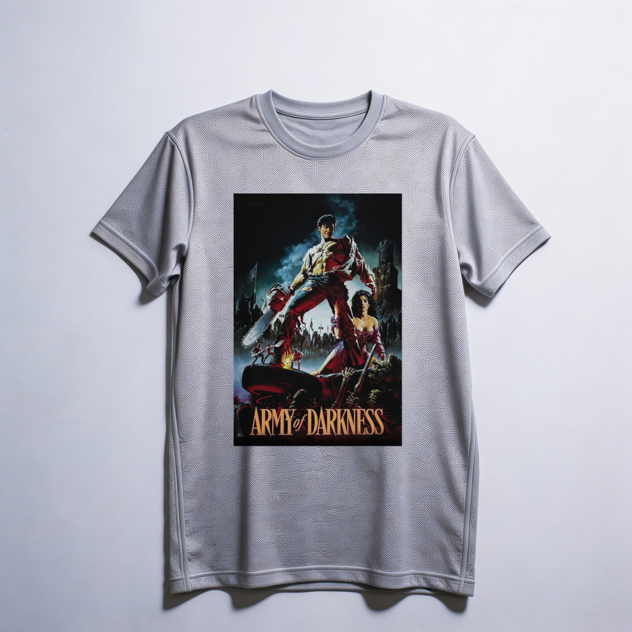 Camiseta_dry_fit_cinza_claro_camarada_do_alem_-_Army_of_Darkness_Uma_noite_alucinante_3 | Army of Darkness (Uma noite alucinante 3)