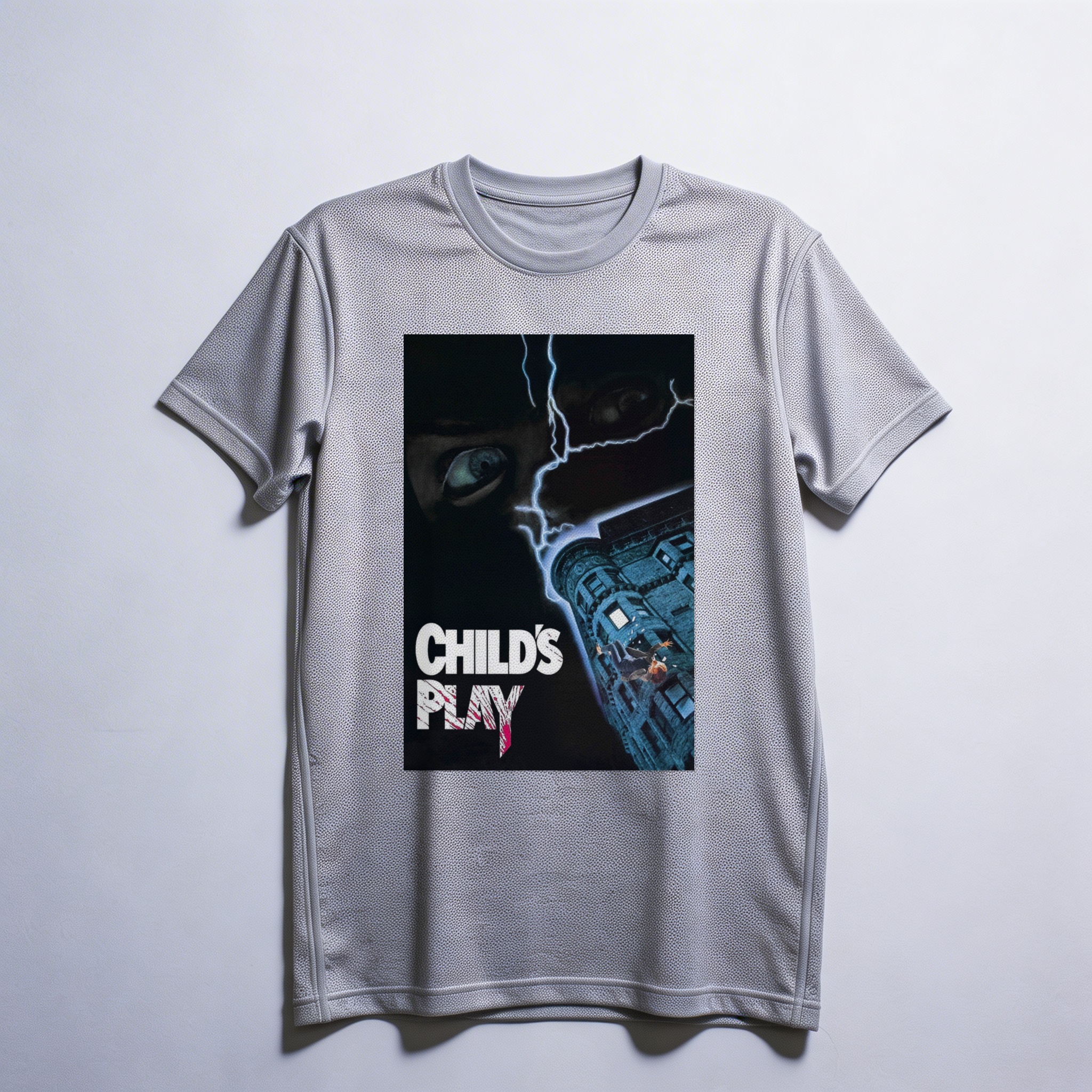 Camiseta_dry_fit_cinza_claro_camarada_do_alem_-_Childs_Play_Brinquedo_assassino | Childs Play (Brinquedo assassino)