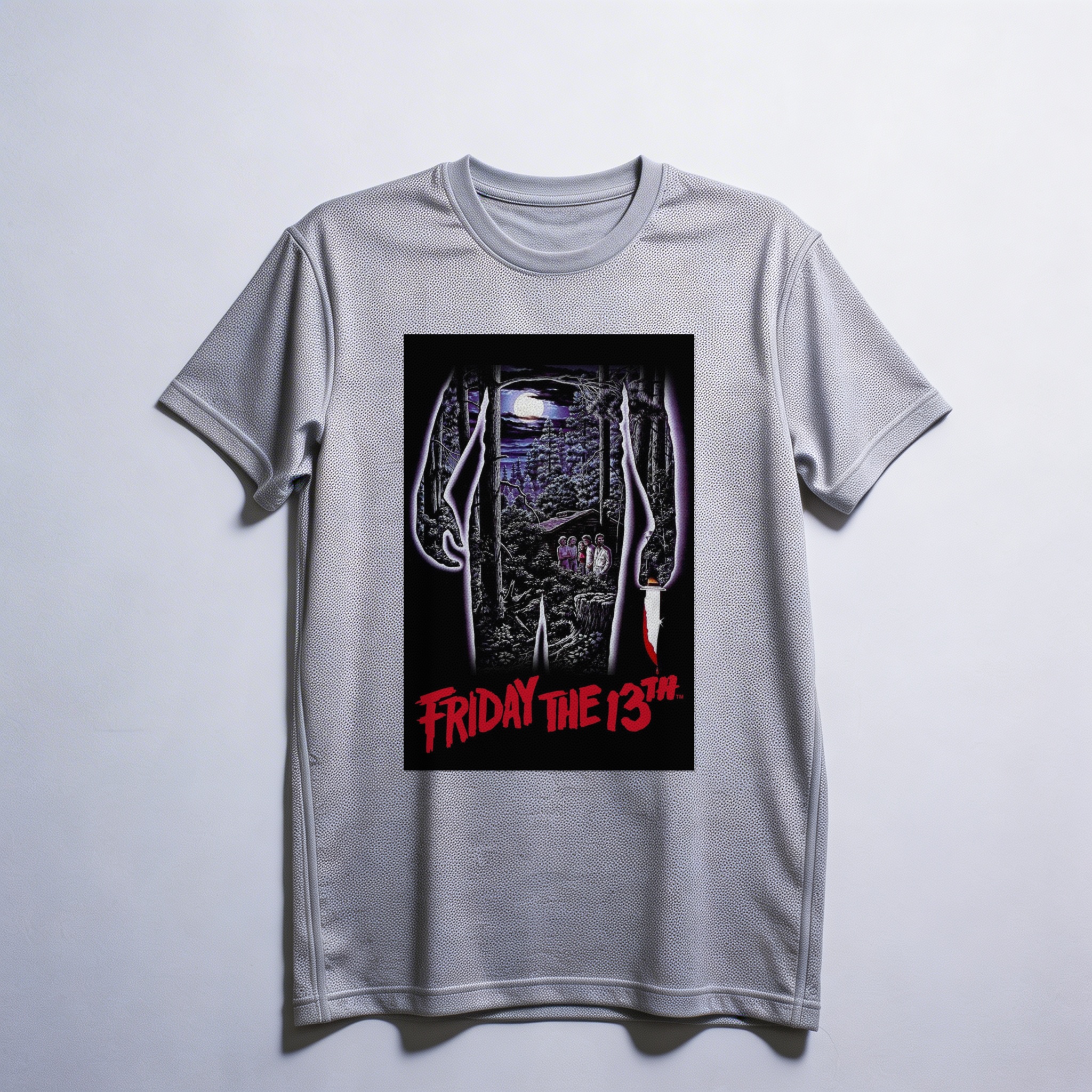 Camiseta_dry_fit_cinza_claro_camarada_do_alem_-_Friday_the_13th_Sexta-feira_13 | Friday the 13th (Sexta-feira 13)