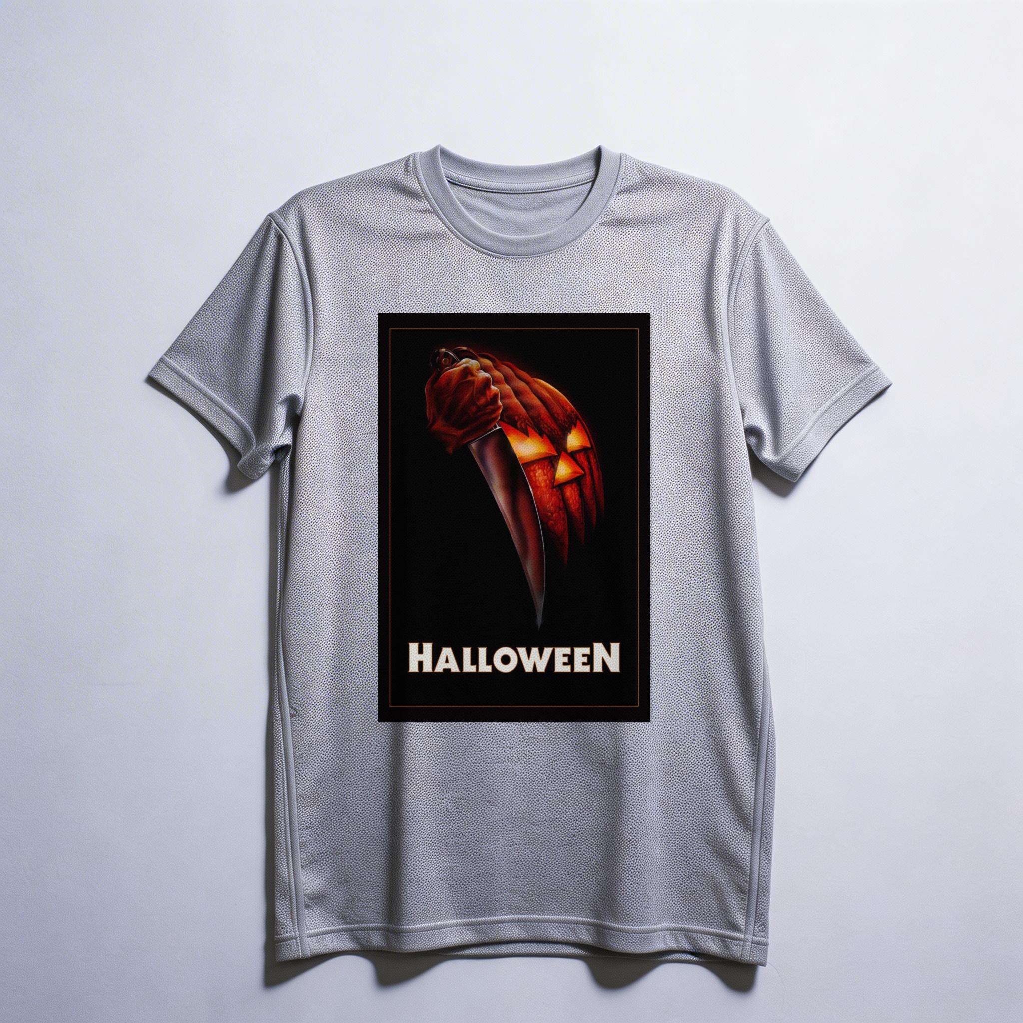 Camiseta_dry_fit_cinza_claro_camarada_do_alem_-_Halloween_Halloween_-_a_noite_do_terror | Halloween (Halloween - a noite do terror)