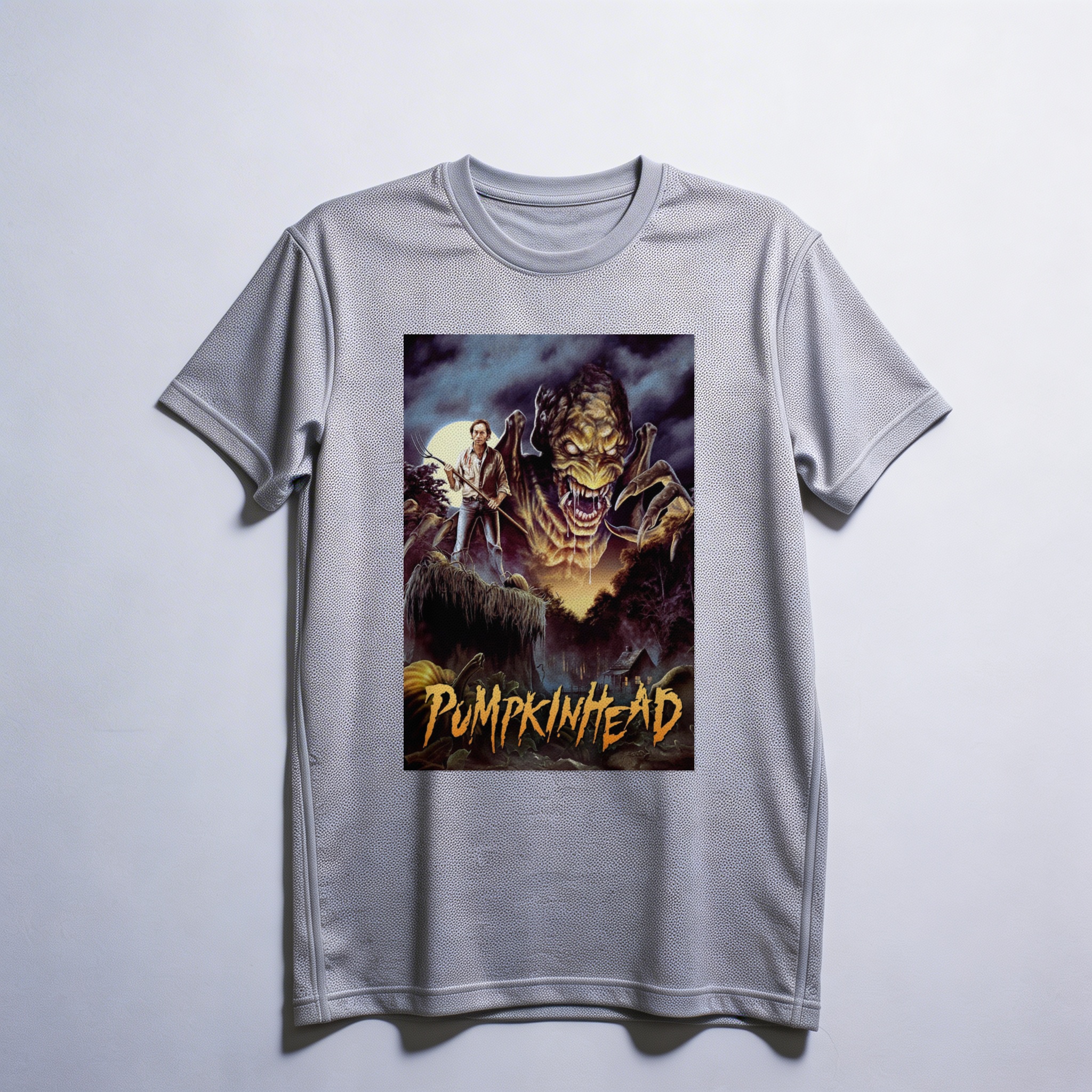 Camiseta_dry_fit_cinza_claro_camarada_do_alem_-_Pumpkinhead_A_vinganca_do_demonio | Pumpkinhead (A vingança do demônio)