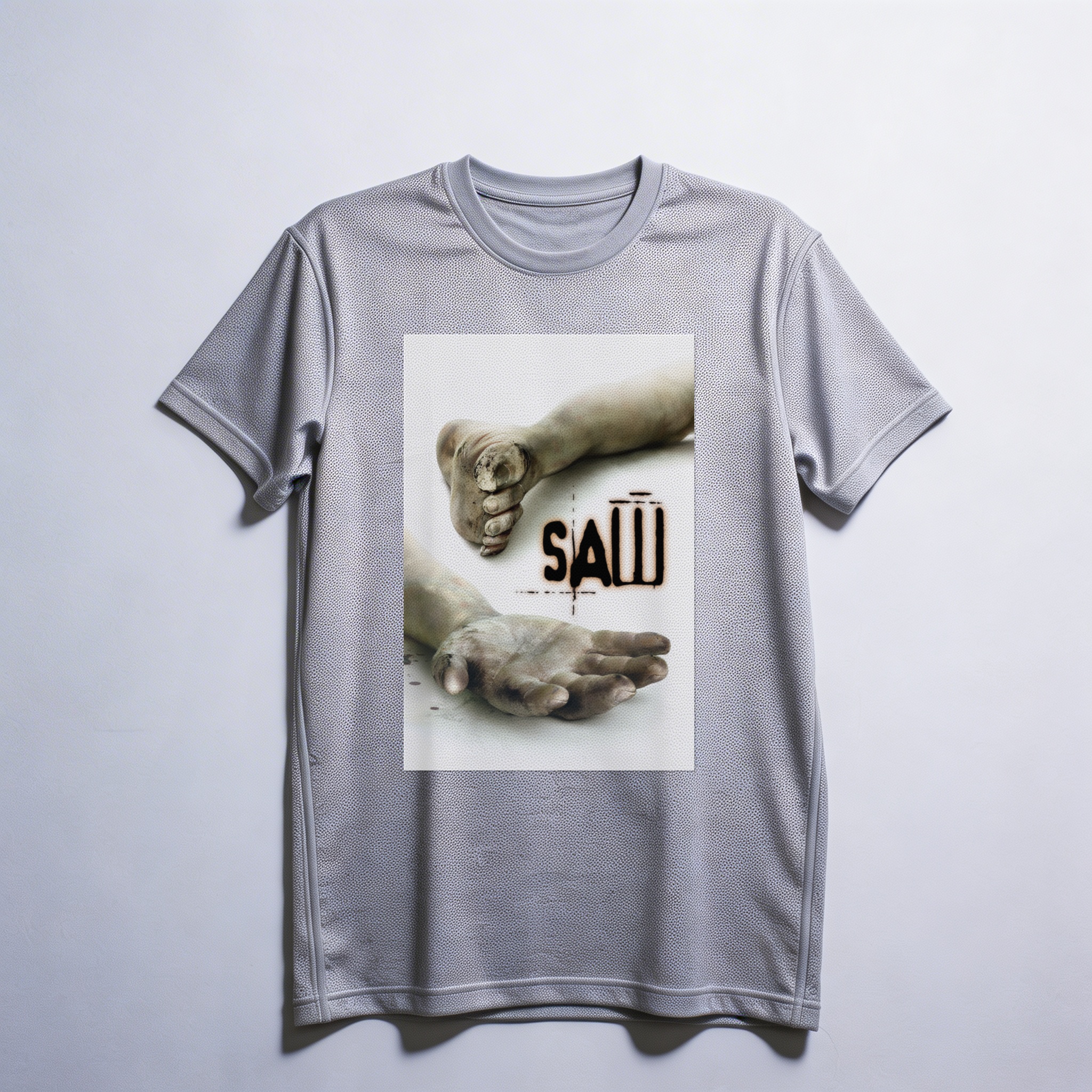 Camiseta_dry_fit_cinza_claro_camarada_do_alem_-_Saw_Jogos_mortais | Saw (Jogos mortais)