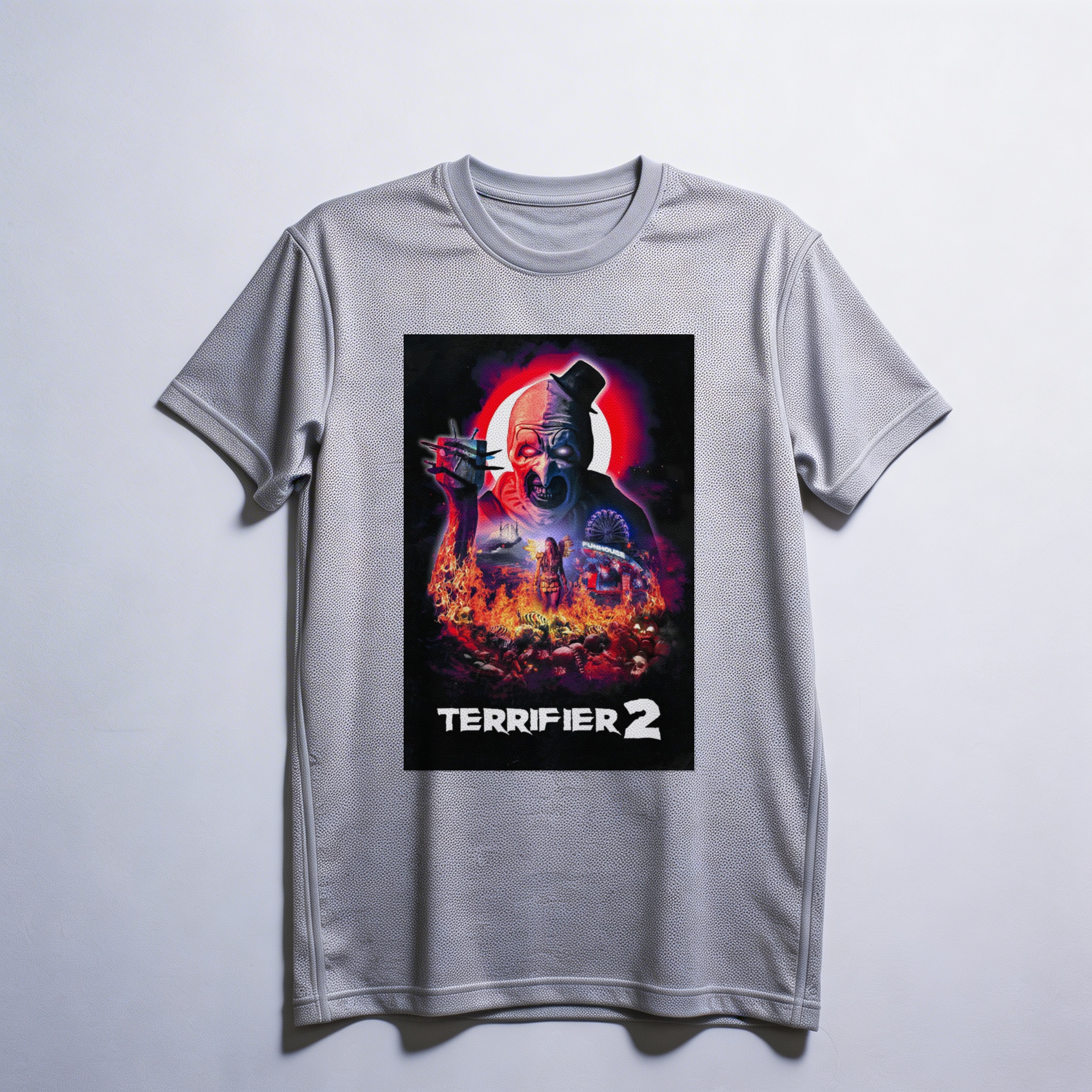 Camiseta_dry_fit_cinza_claro_camarada_do_alem_-_Terrifier_2 | Terrifier 2