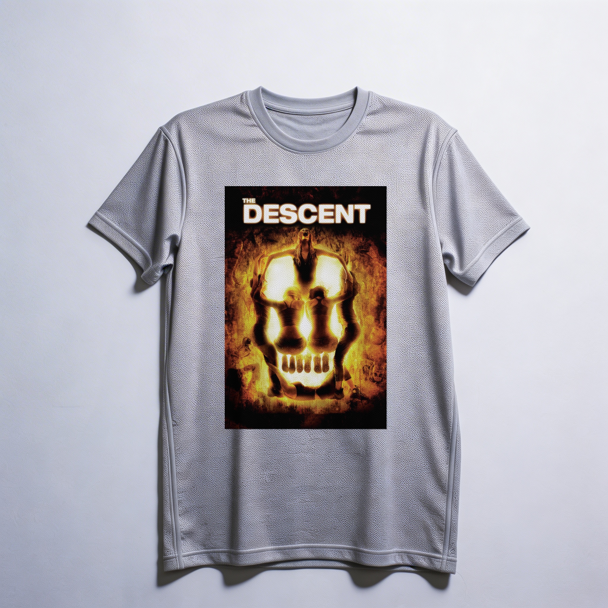 Camiseta_dry_fit_cinza_claro_camarada_do_alem_-_The_Descent_A_caverna | The Descent (A caverna)