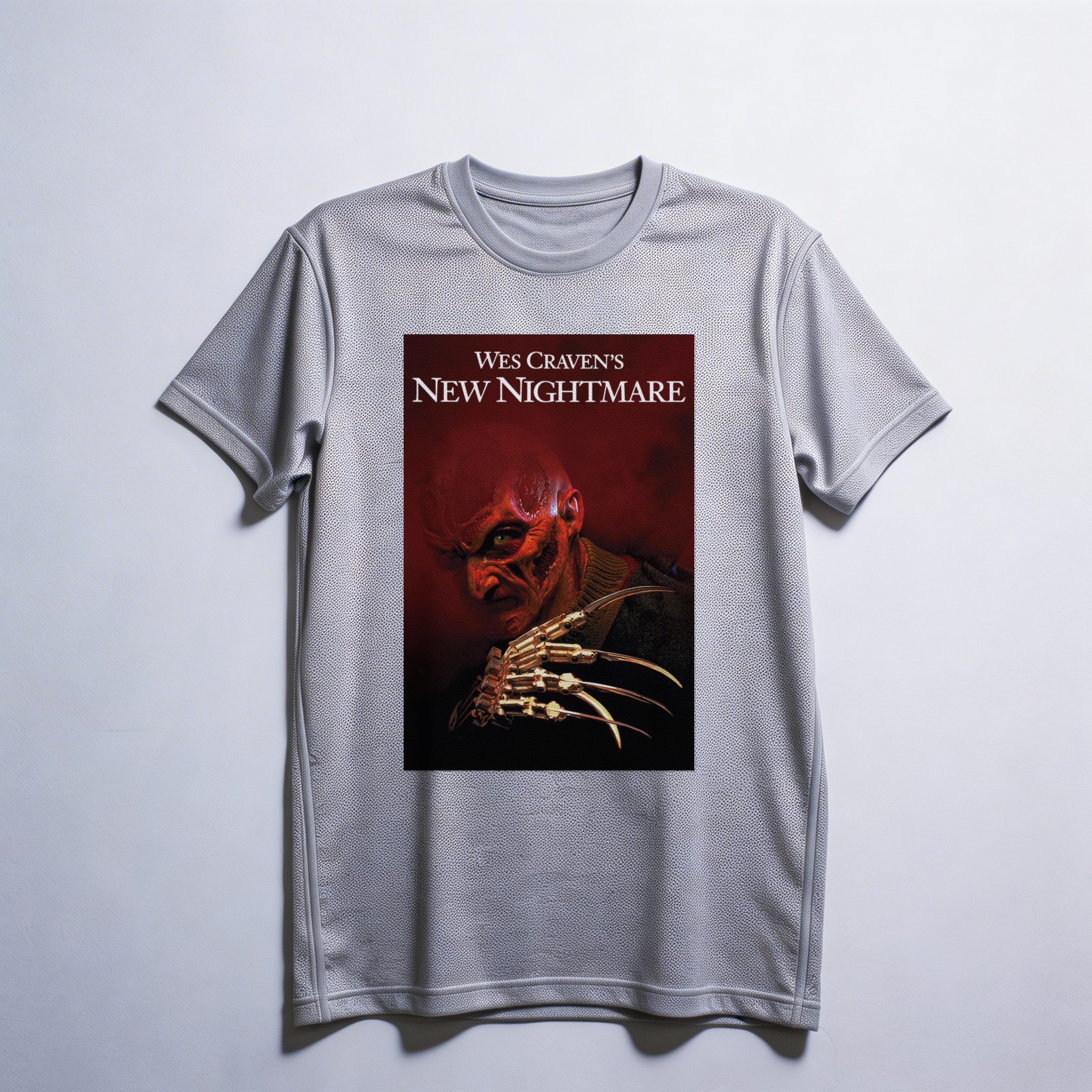 Camiseta_dry_fit_cinza_claro_camarada_do_alem_-_Wes_Cravens_New_Nightmare_O_novo_pesadelo_-_o_retorno_de_Freddy_Krueger | Wes Cravens New Nightmare (O novo pesadelo - o retorno de Freddy Krueger)