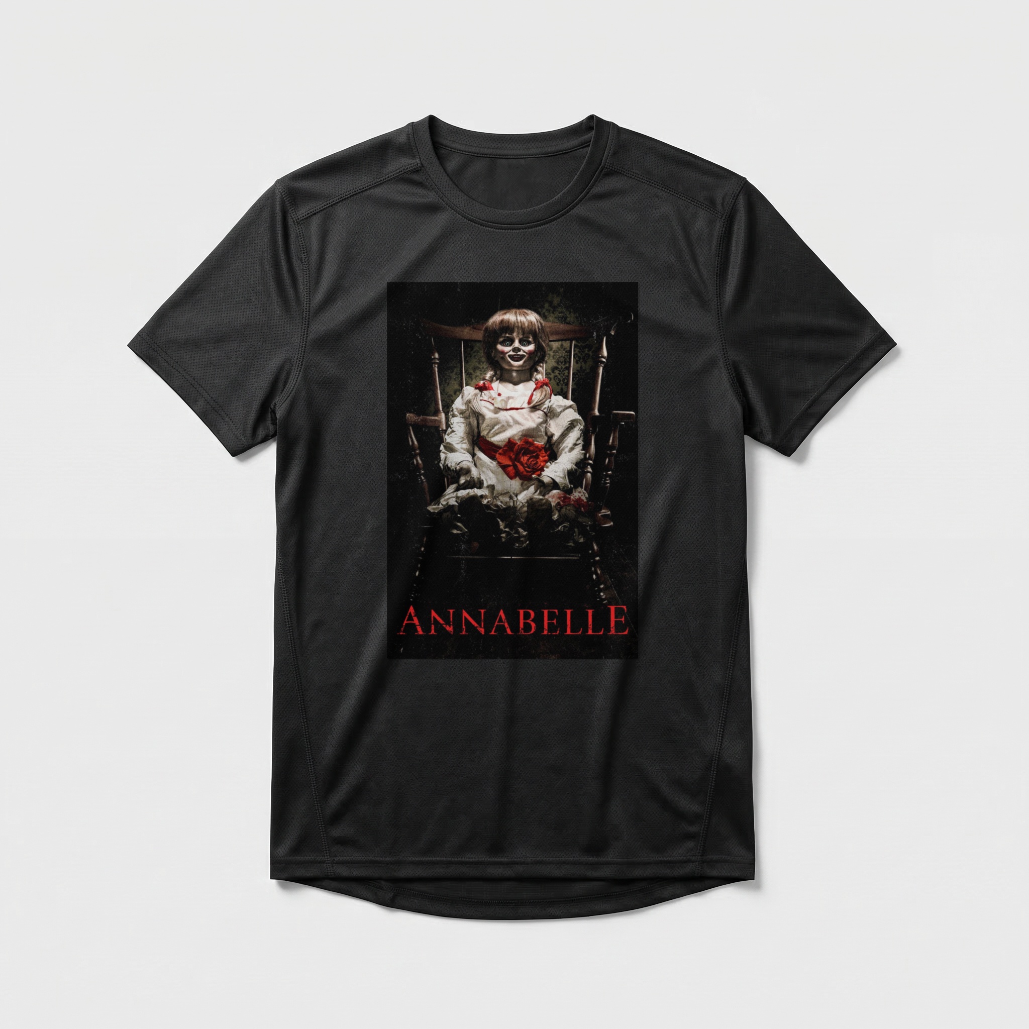 Camiseta_dry_fit_preto_camarada_do_alem_-_Annabelle | Annabelle