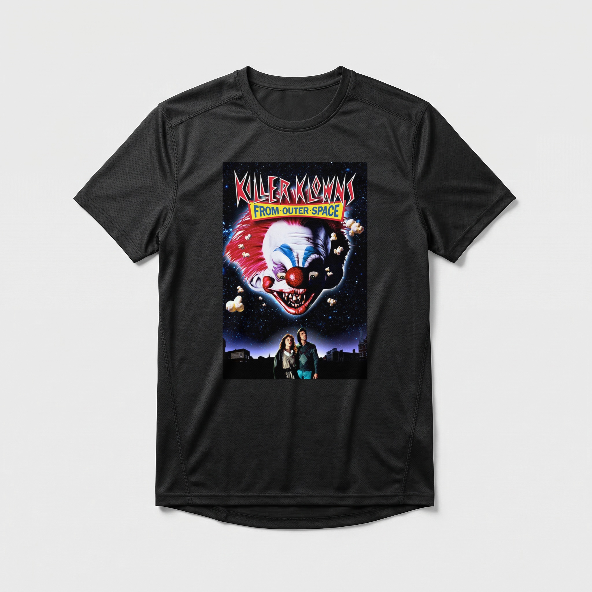 Camiseta_dry_fit_preto_camarada_do_alem_-_Killer_Klowns_from_Outer_Space_Palhacos_assassinos_do_espaco_sideral | Killer Klowns from Outer Space (Palhaços assassinos do espaço sideral)