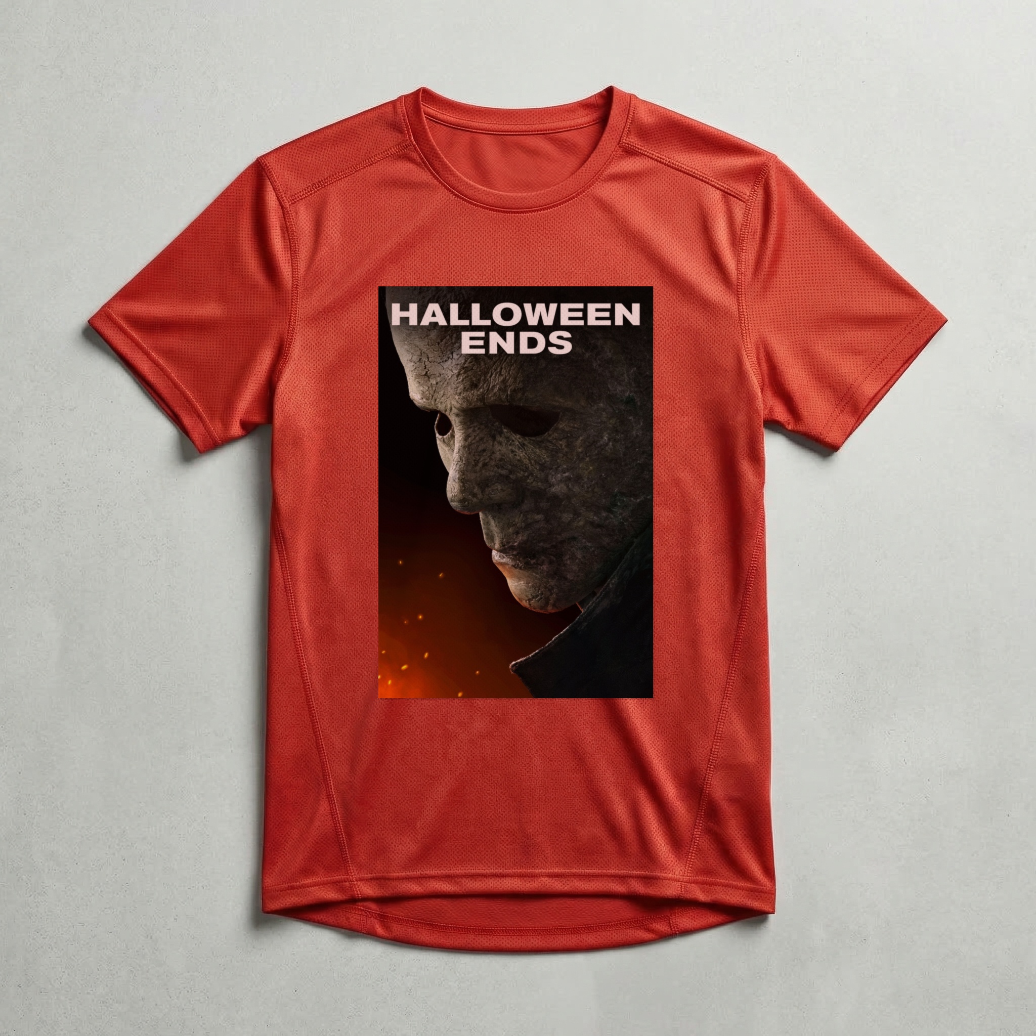 Camiseta_dry_fit_vermelho_camarada_do_alem_-_Halloween_Ends_Halloween_ends_-_o_final | Halloween Ends (Halloween ends - o final)